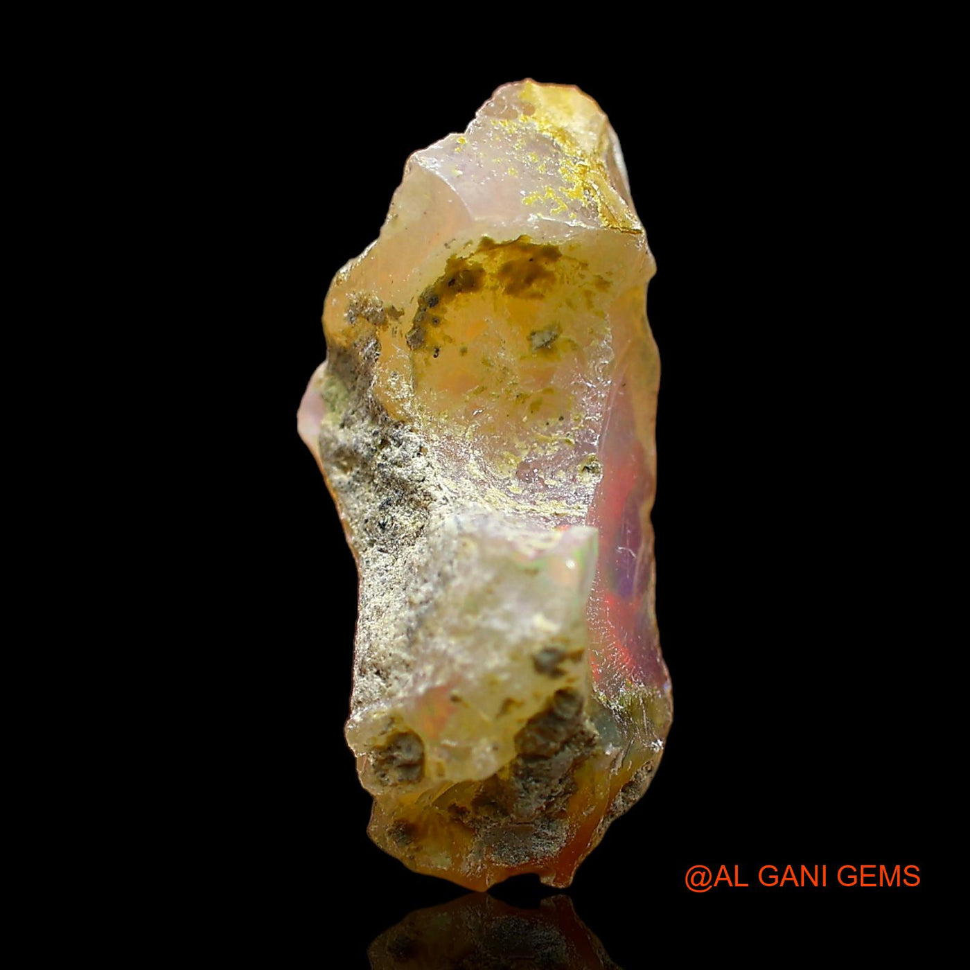 4.00 Cts Natural Ethiopian Fire Opal Fancy Rough Loose Gemstone For Jewelry 20x9x7 mm E-320