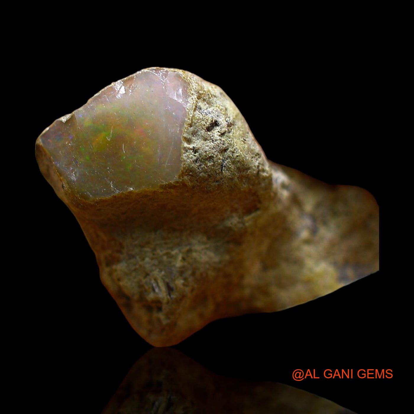 Natural Untreated Fire Opal Loose Gemstone Fancy Rough From Ethiopia 6.00 Cts 18x12x7 mm E-323
