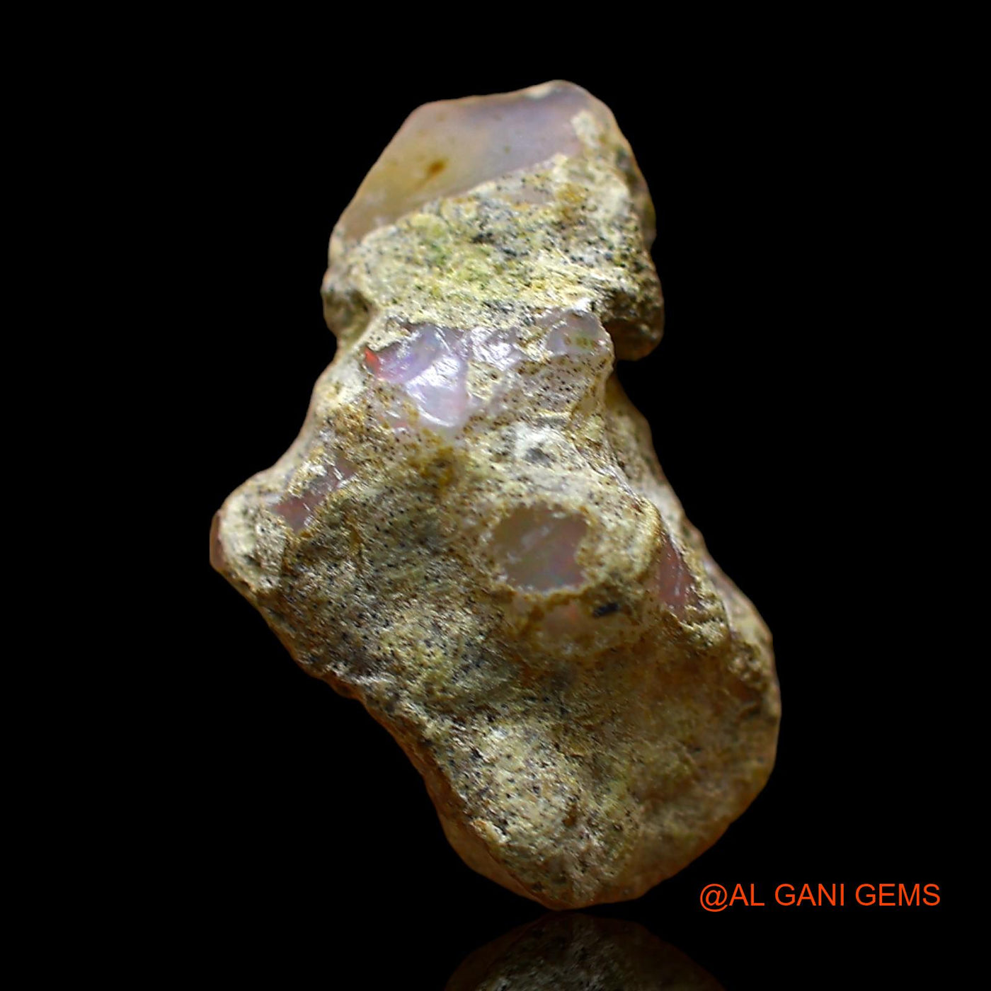 Natural Untreated Fire Opal Loose Gemstone Fancy Rough From Ethiopia 6.00 Cts 18x12x7 mm E-323