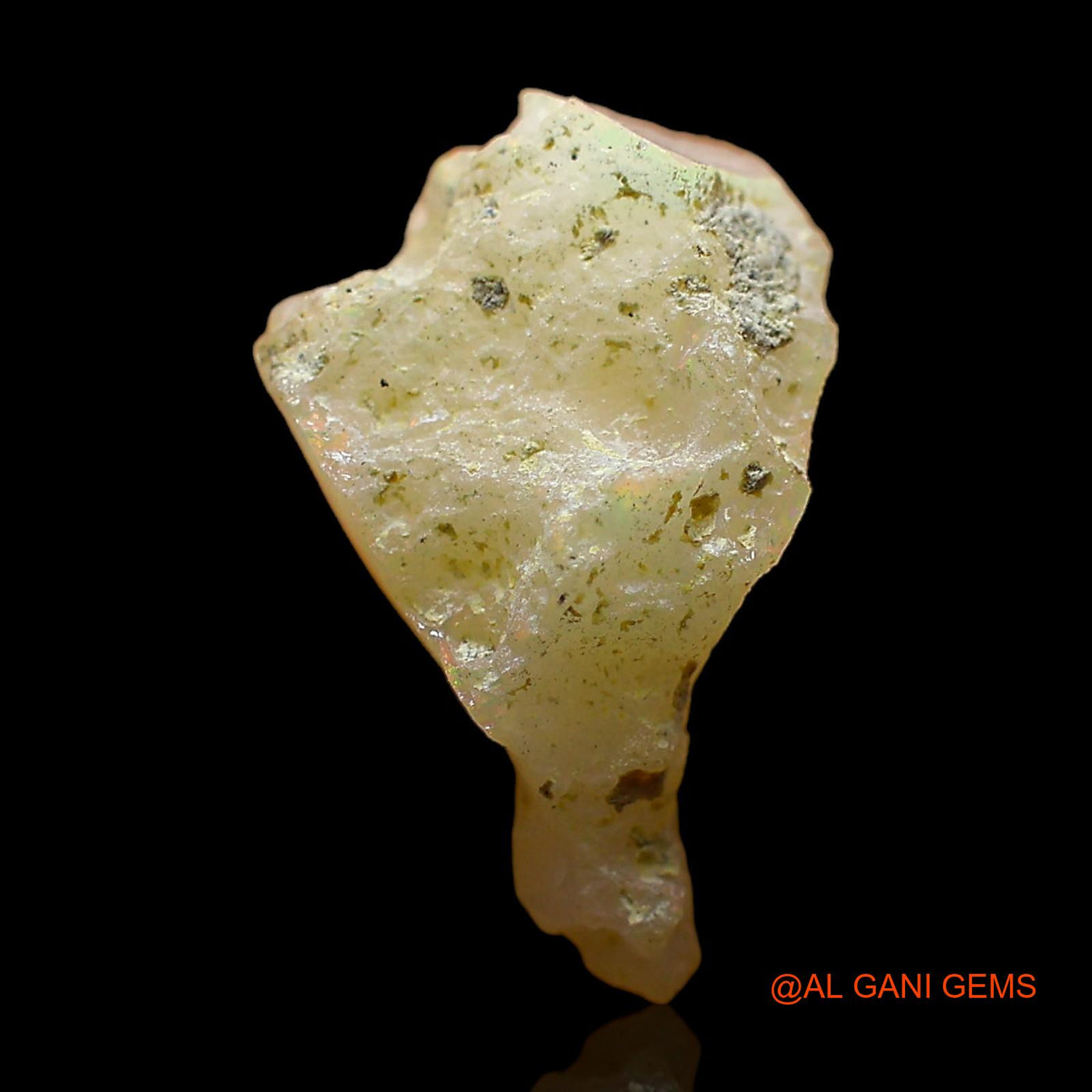 Natural Untreated Fire Opal Loose Gemstone Fancy Rough From Ethiopia 5.00 Cts 17x10x7 mm E-324