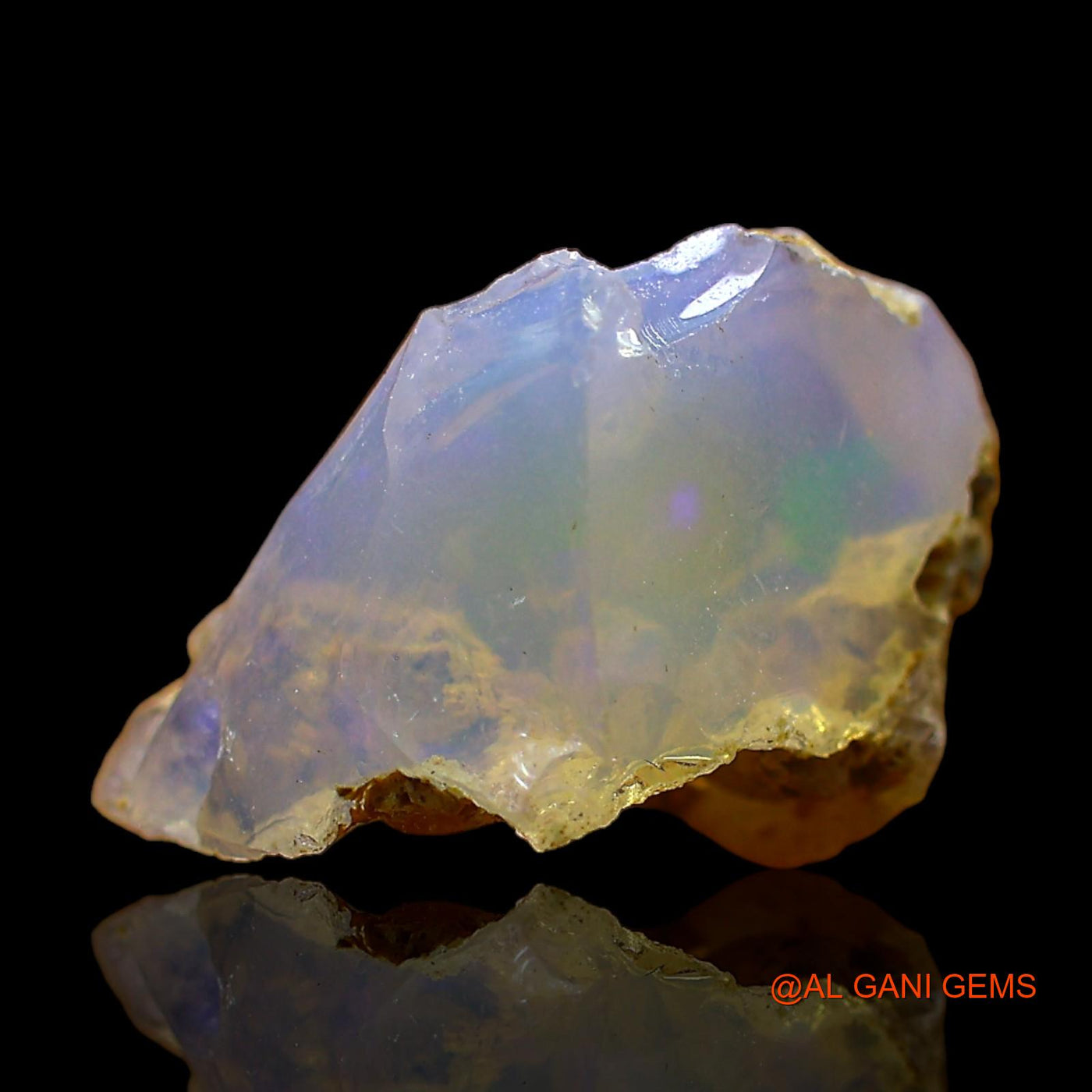 Natural Fire Opal Gemstone 6.00 Cts Loose Fancy Rough From Ethiopia 16x12x10 mm E-328
