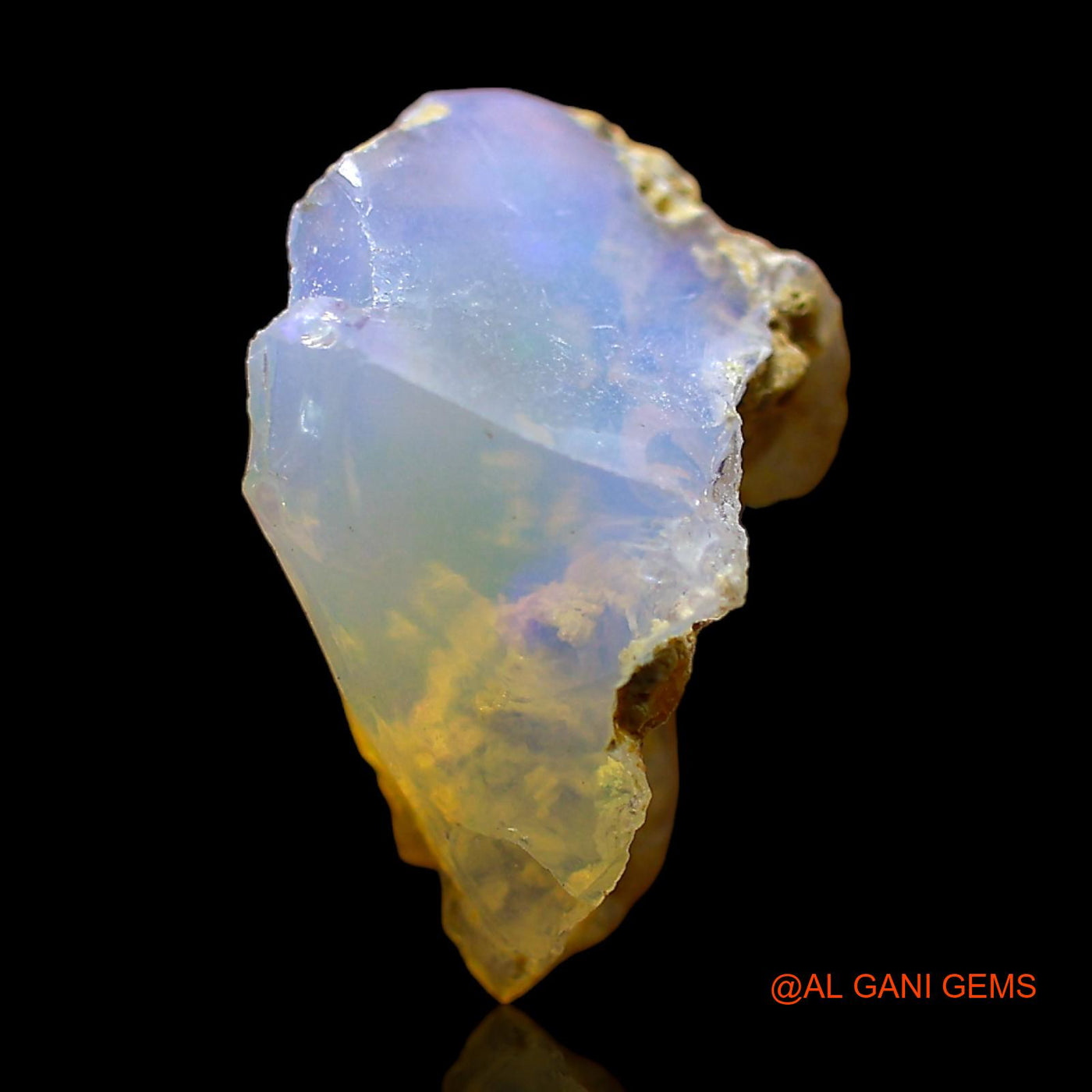 Natural Fire Opal Gemstone 6.00 Cts Loose Fancy Rough From Ethiopia 16x12x10 mm E-328