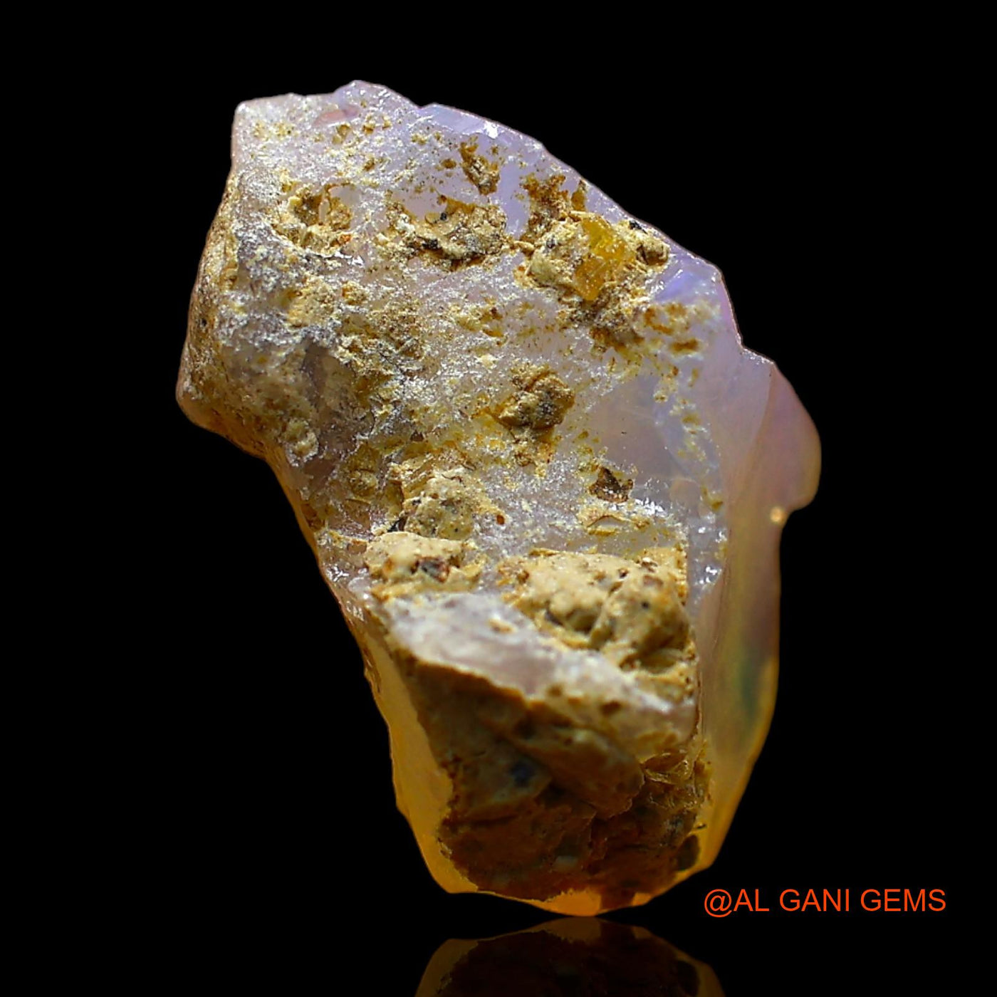 Natural Fire Opal Gemstone 6.00 Cts Loose Fancy Rough From Ethiopia 16x12x10 mm E-328