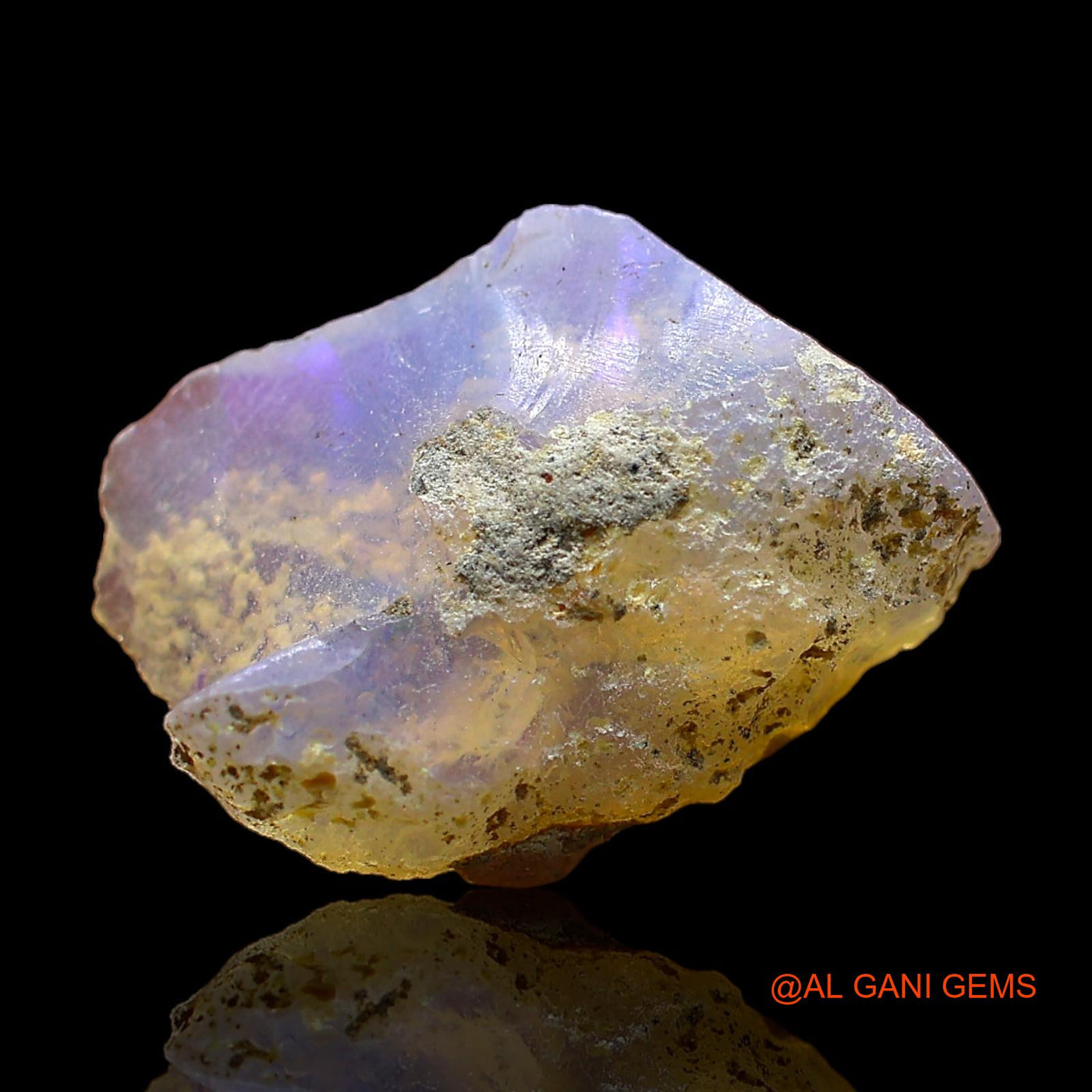 Natural Untreated Fire Opal Loose Gemstone Fancy Rough From Ethiopia 4.00 Cts 16x12x5 mm E-329