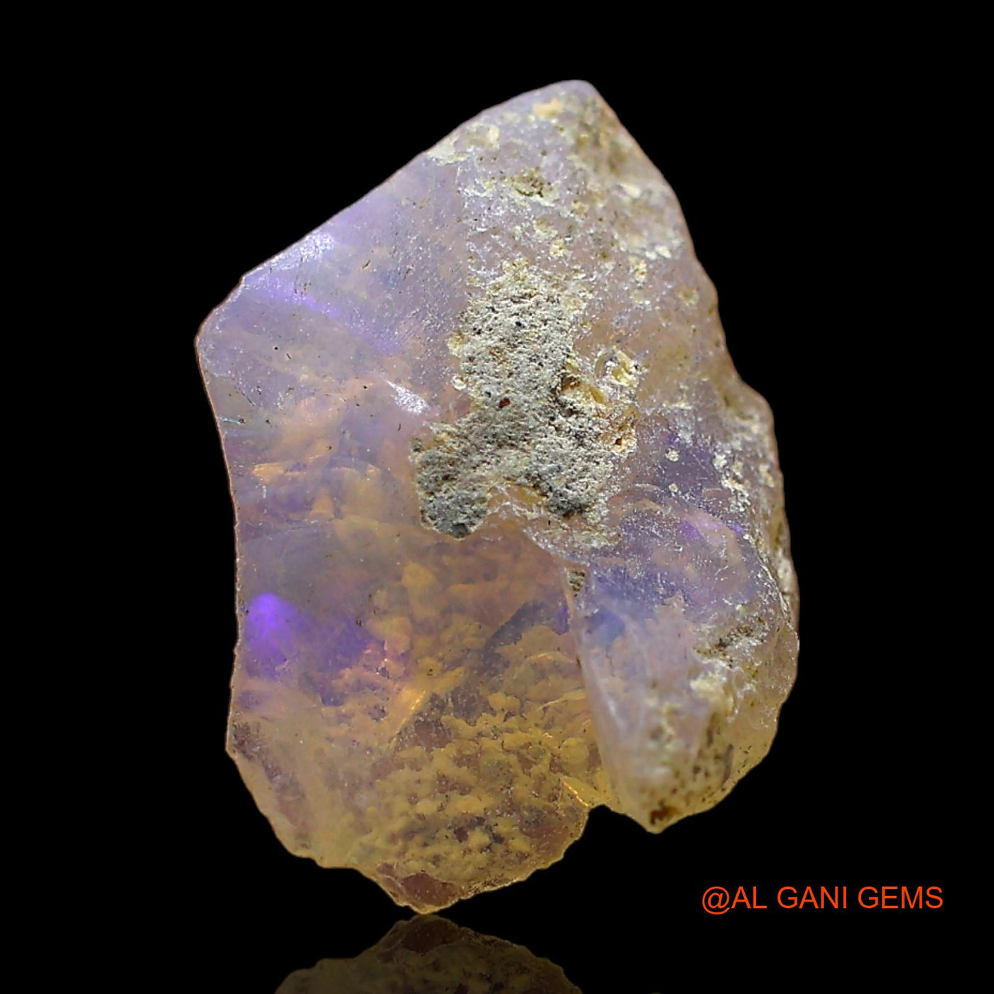 Natural Untreated Fire Opal Loose Gemstone Fancy Rough From Ethiopia 4.00 Cts 16x12x5 mm E-329