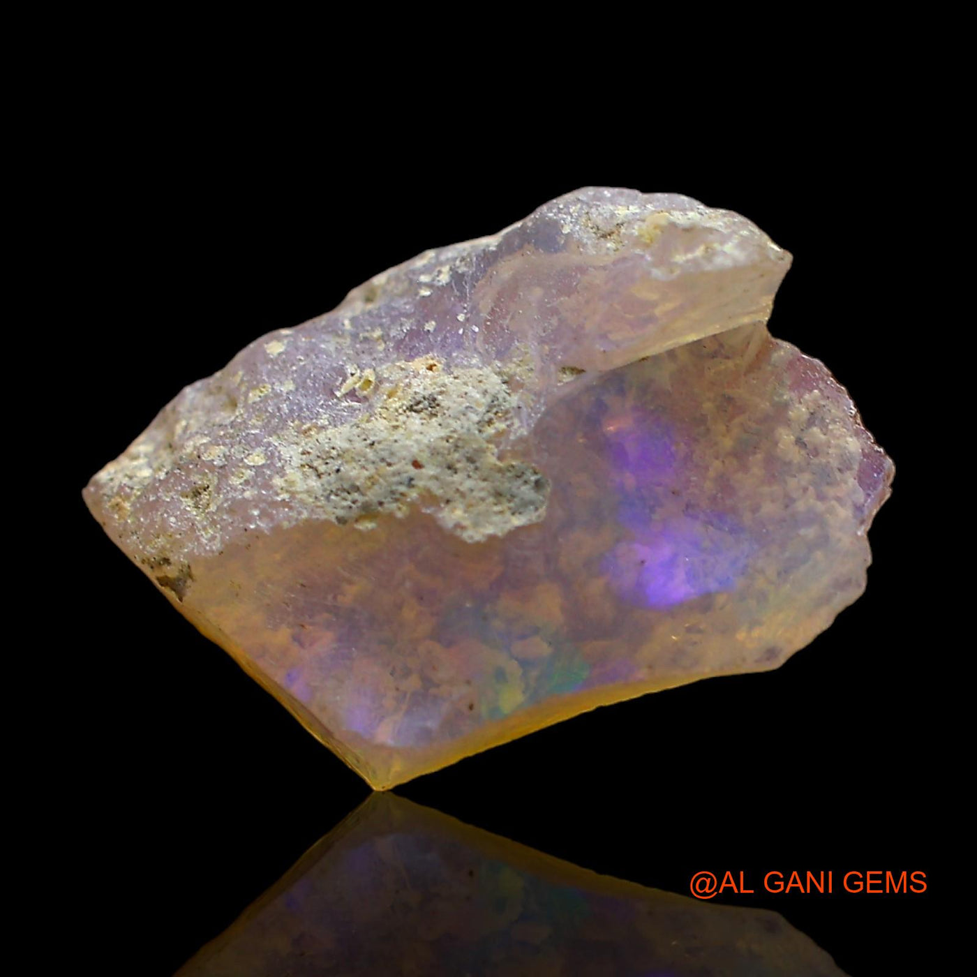 Natural Untreated Fire Opal Loose Gemstone Fancy Rough From Ethiopia 4.00 Cts 16x12x5 mm E-329