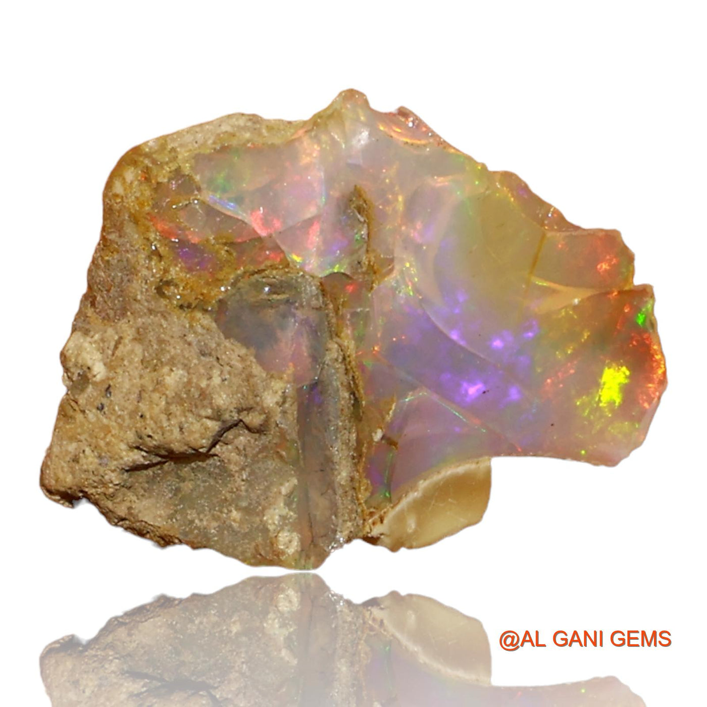 2.00 Cts Natural Ethiopian Fire Opal Loose Gemstone Fancy Rough 13x9x5 mm E-32