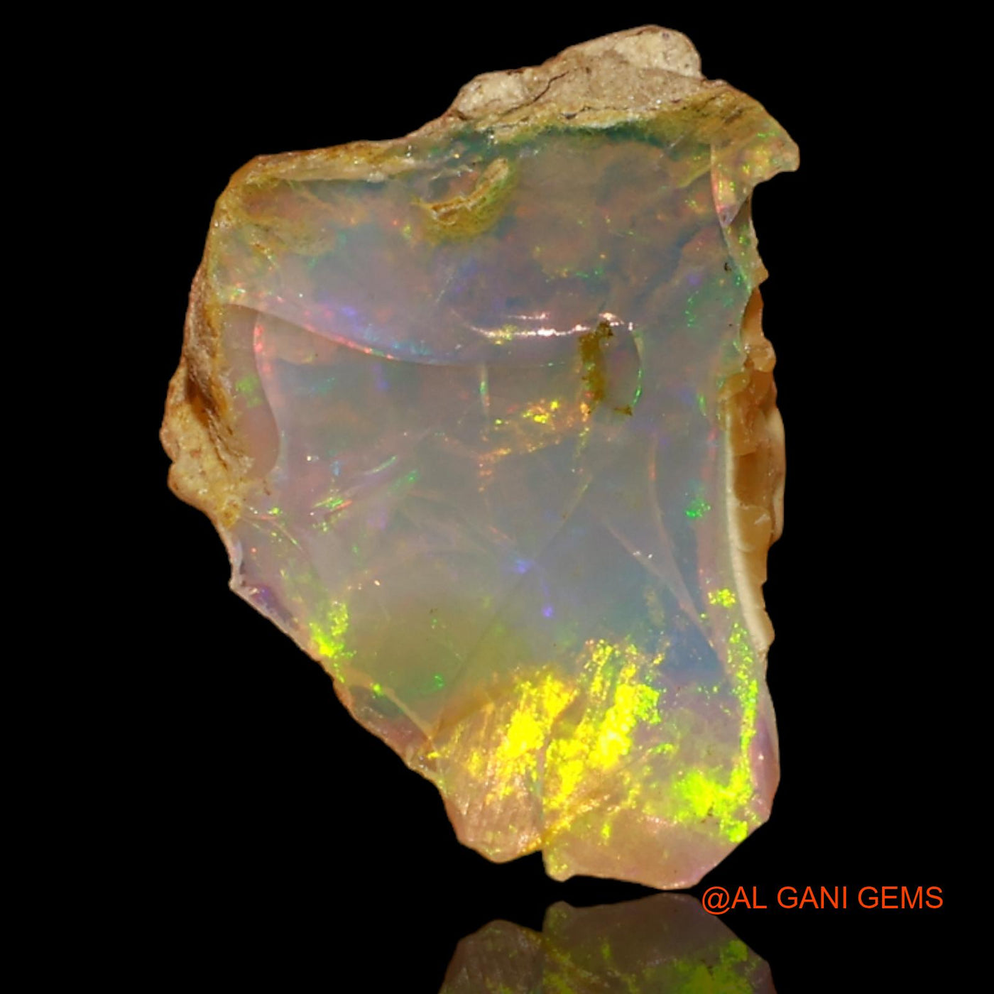 2.00 Cts Natural Ethiopian Fire Opal Loose Gemstone Fancy Rough 13x9x5 mm E-32