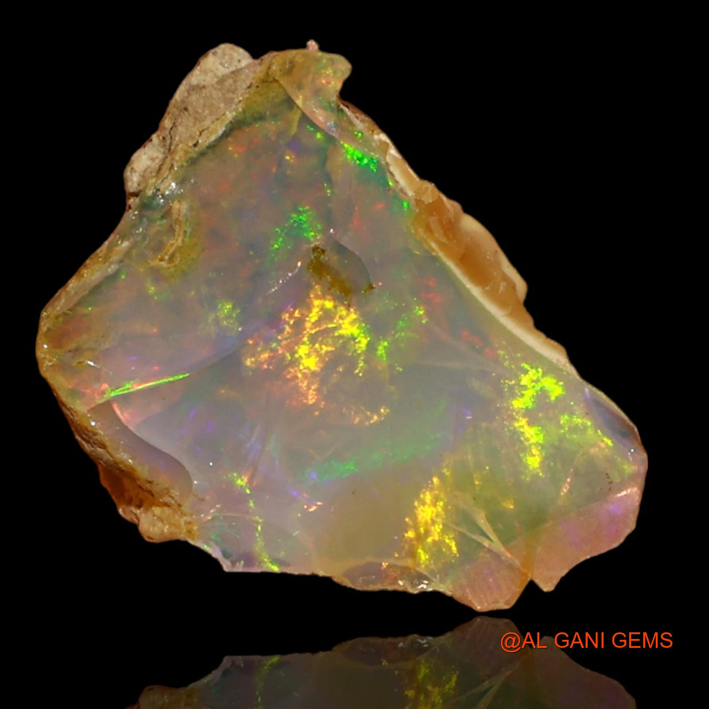 2.00 Cts Natural Ethiopian Fire Opal Loose Gemstone Fancy Rough 13x9x5 mm E-32