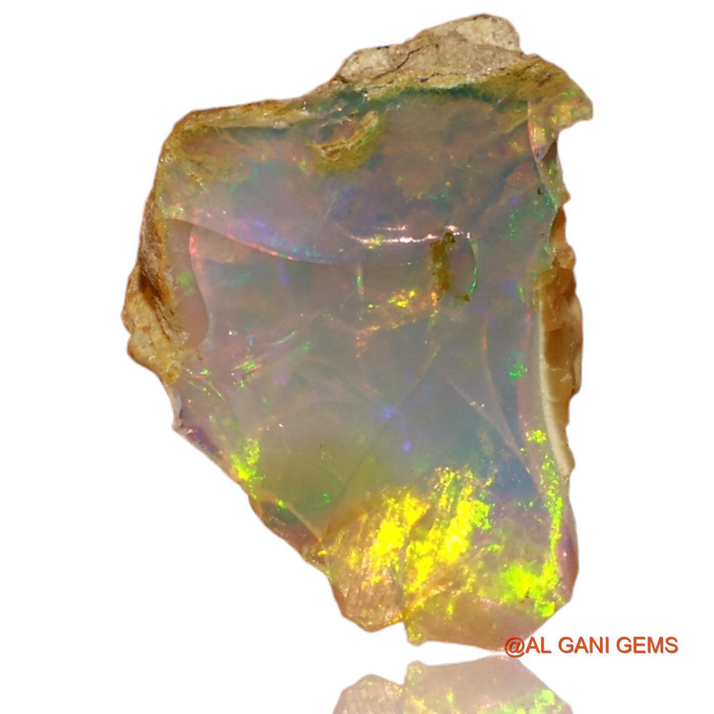 2.00 Cts Natural Ethiopian Fire Opal Loose Gemstone Fancy Rough 13x9x5 mm E-32