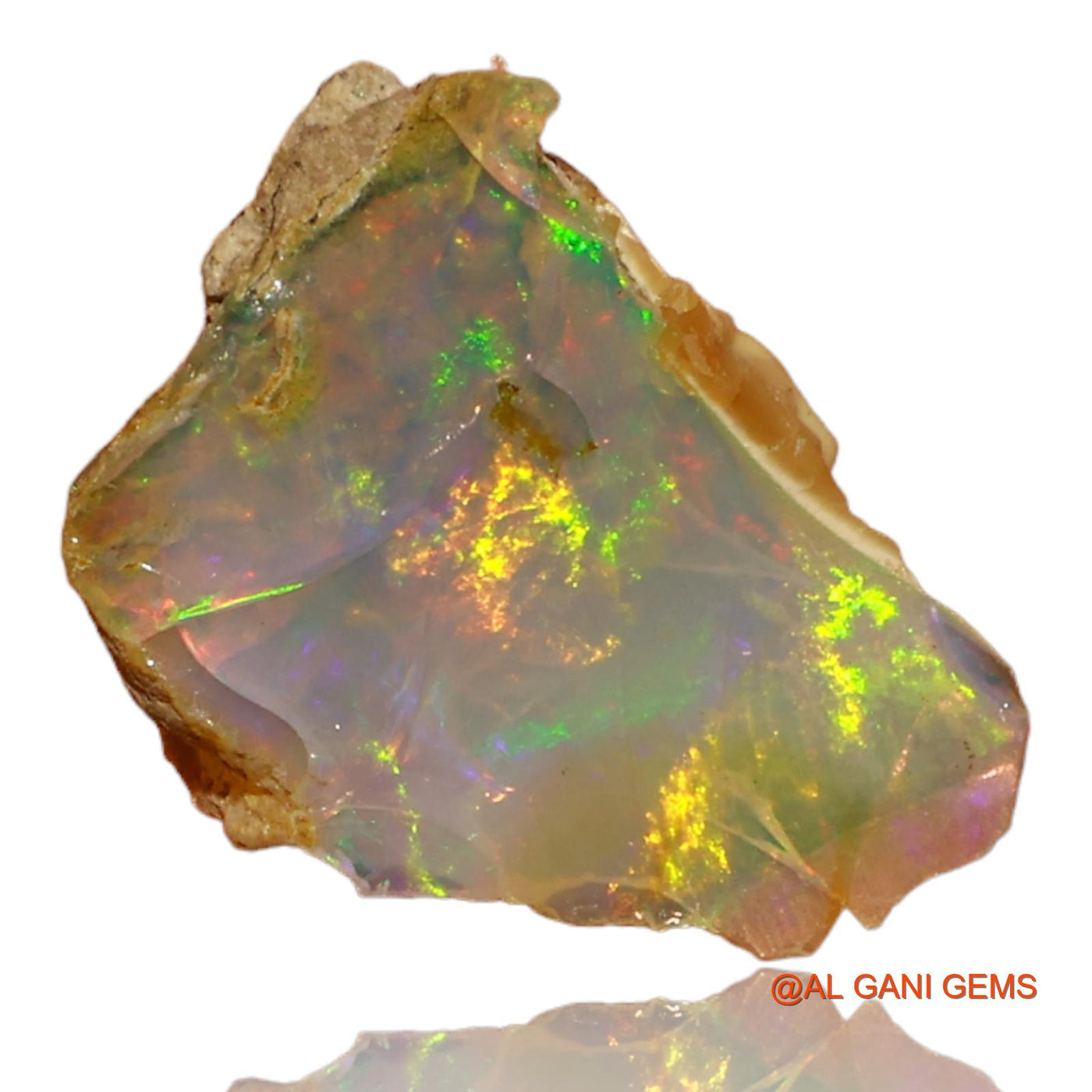 2.00 Cts Natural Ethiopian Fire Opal Loose Gemstone Fancy Rough 13x9x5 mm E-32