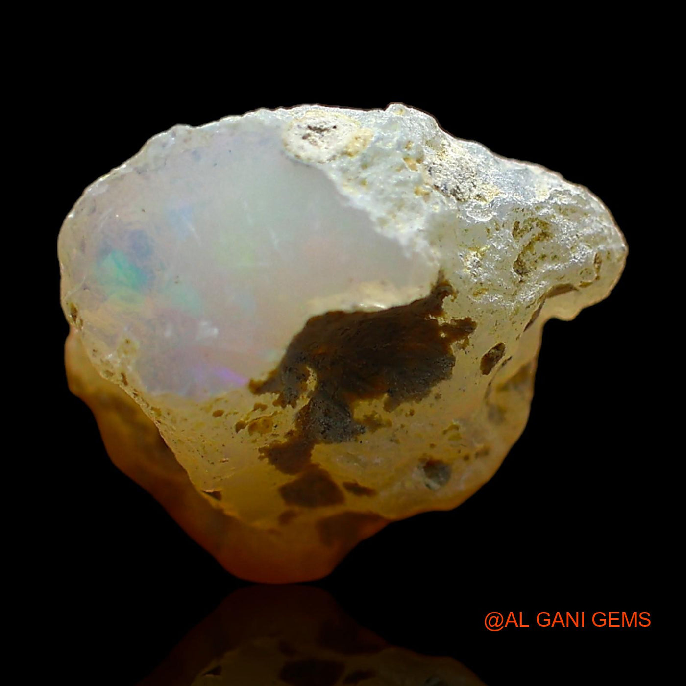 8.00 Cts Natural Ethiopian Fire Opal Loose Gemstone Fancy Rough 16x14x10 mm E-330