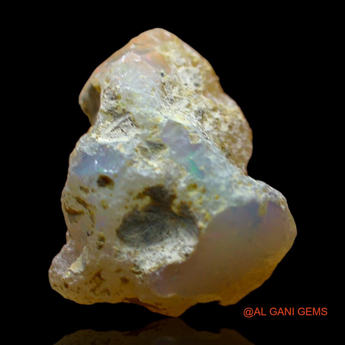 8.00 Cts Natural Ethiopian Fire Opal Loose Gemstone Fancy Rough 16x14x10 mm E-330