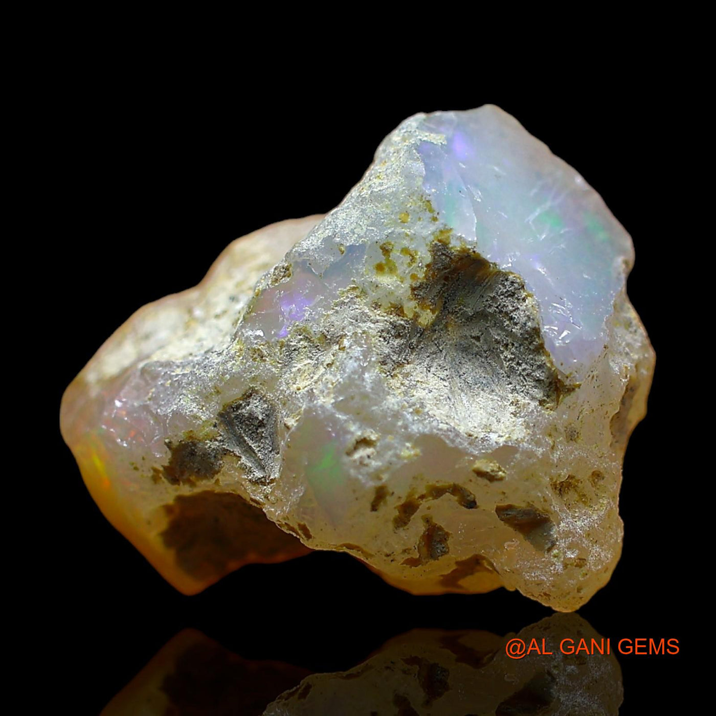 8.00 Cts Natural Ethiopian Fire Opal Loose Gemstone Fancy Rough 16x14x10 mm E-330