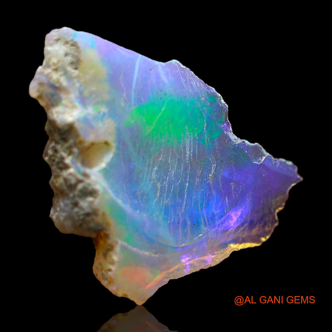 2.00 Cts Unheated Ethiopian Fire Opal Loose Gemstone Fancy Rough Natural 16x12x3 mm E-333