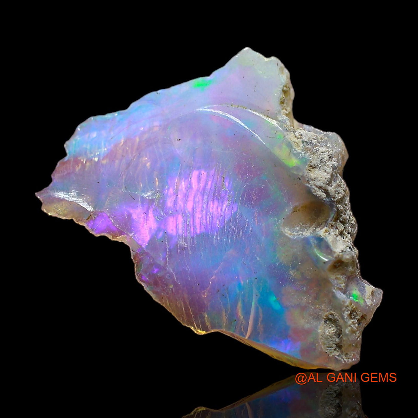2.00 Cts Unheated Ethiopian Fire Opal Loose Gemstone Fancy Rough Natural 16x12x3 mm E-333