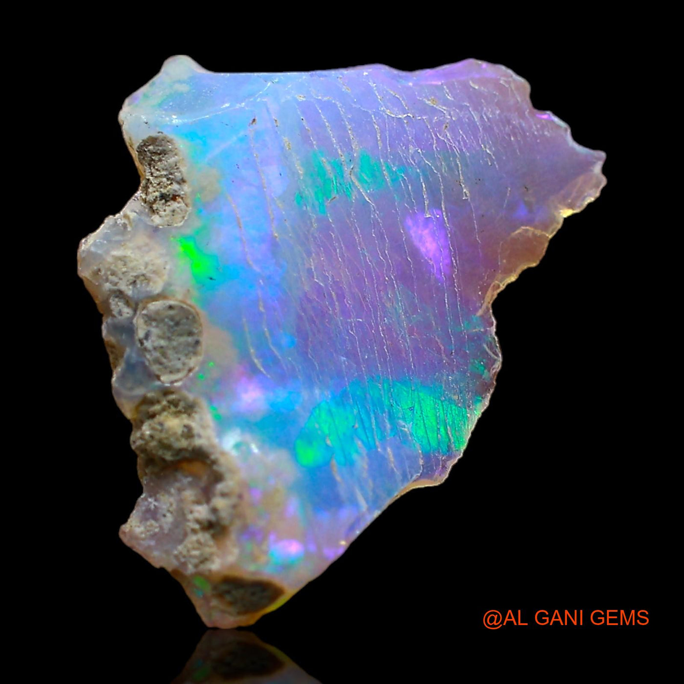 2.00 Cts Unheated Ethiopian Fire Opal Loose Gemstone Fancy Rough Natural 16x12x3 mm E-333
