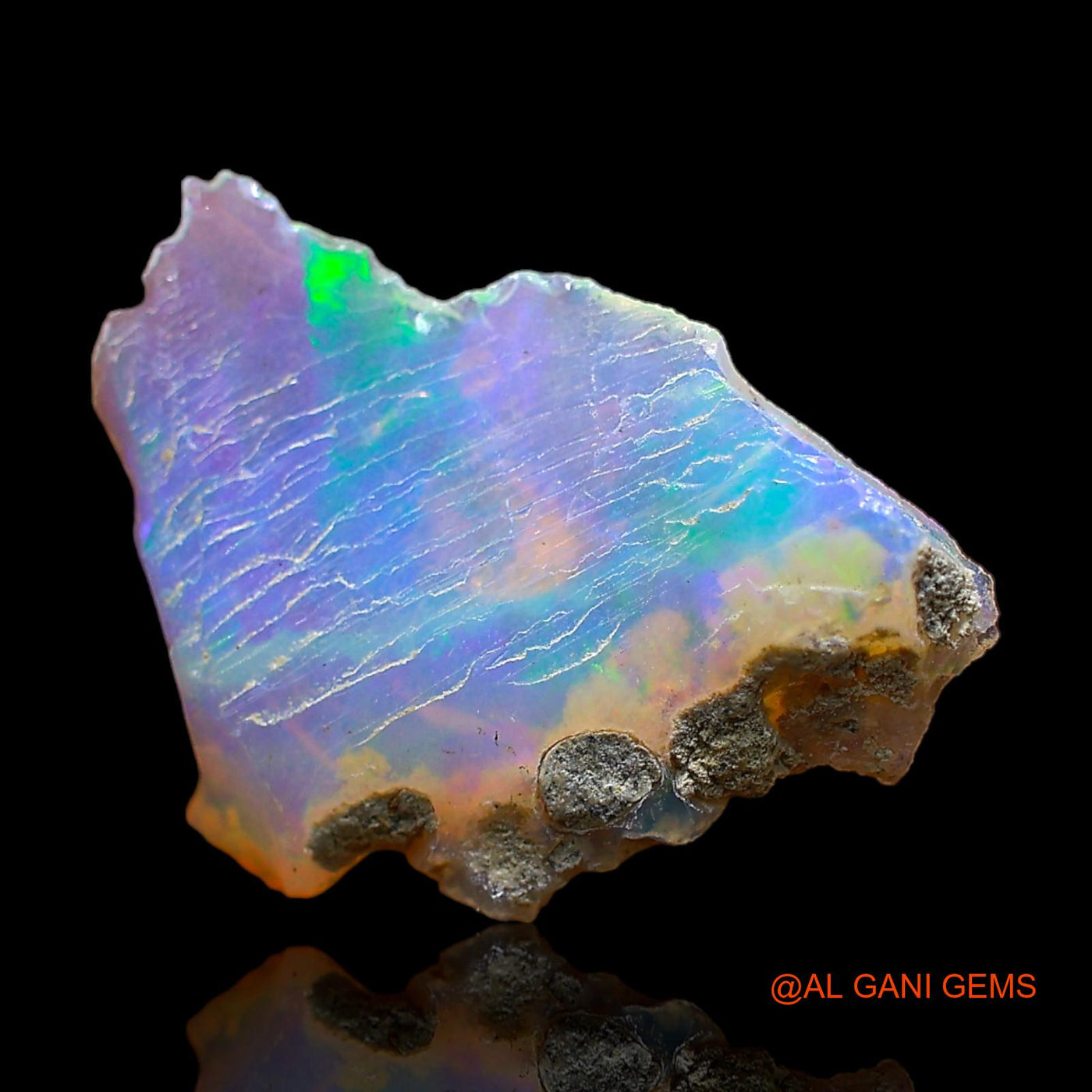 2.00 Cts Unheated Ethiopian Fire Opal Loose Gemstone Fancy Rough Natural 16x12x3 mm E-333