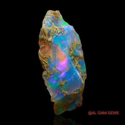 3.00 Cts Natural Ethiopian Fire Opal Loose Gemstone Fancy Rough 18x10x6 mm E-334