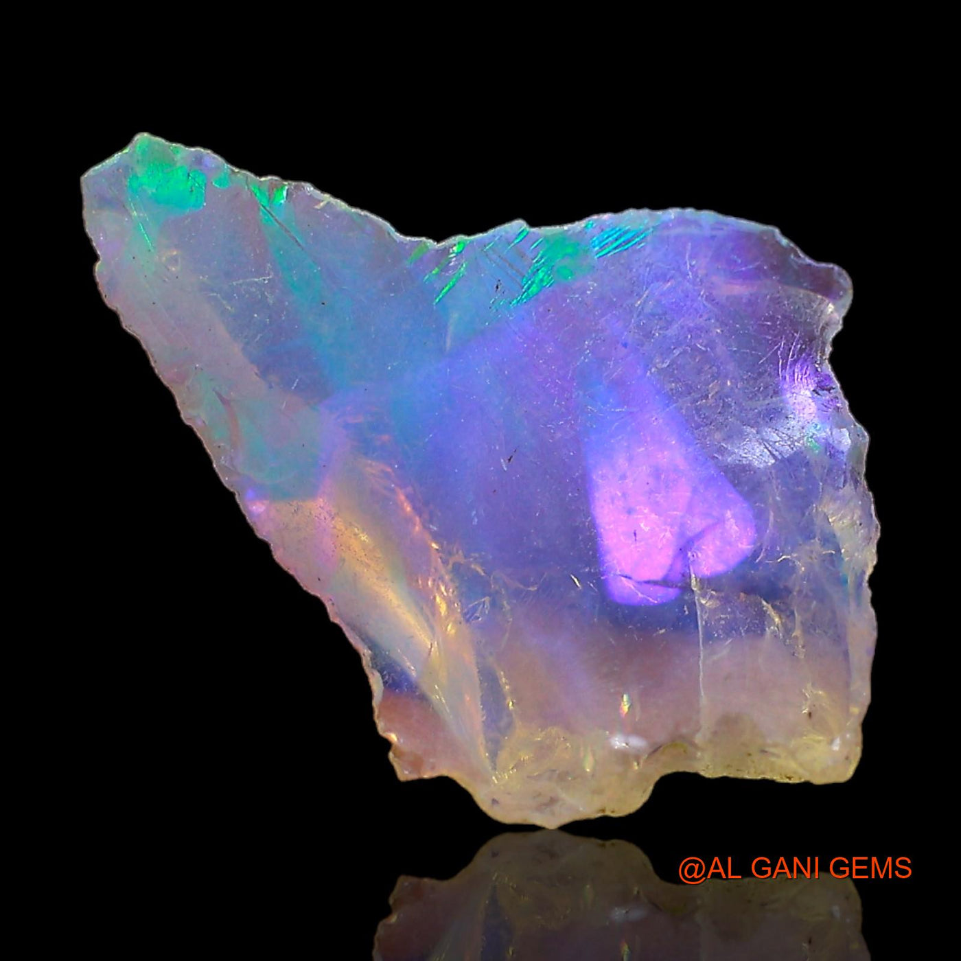 Natural Untreated Fire Opal Loose Gemstone Fancy Rough From Ethiopia 2.00 Cts 15x13x3 mm E-335