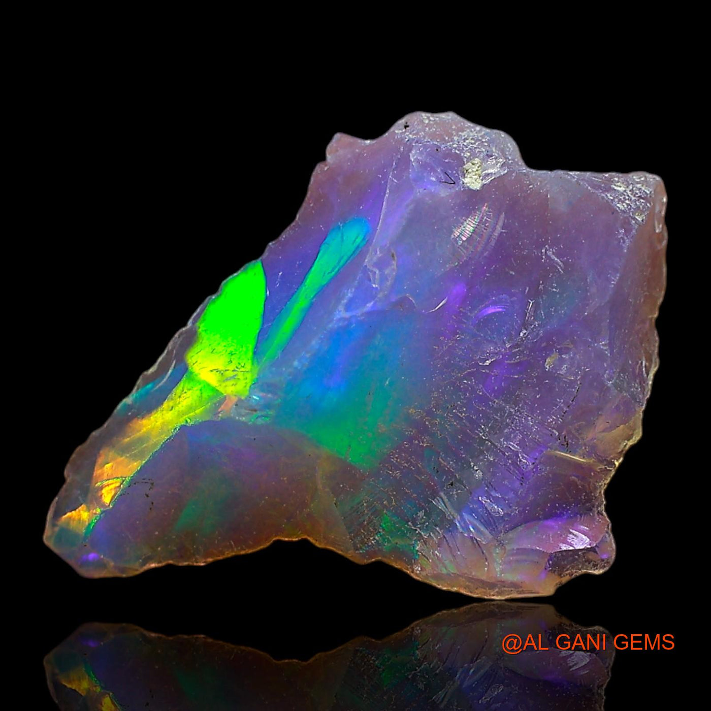 Natural Untreated Fire Opal Loose Gemstone Fancy Rough From Ethiopia 2.00 Cts 15x13x3 mm E-335