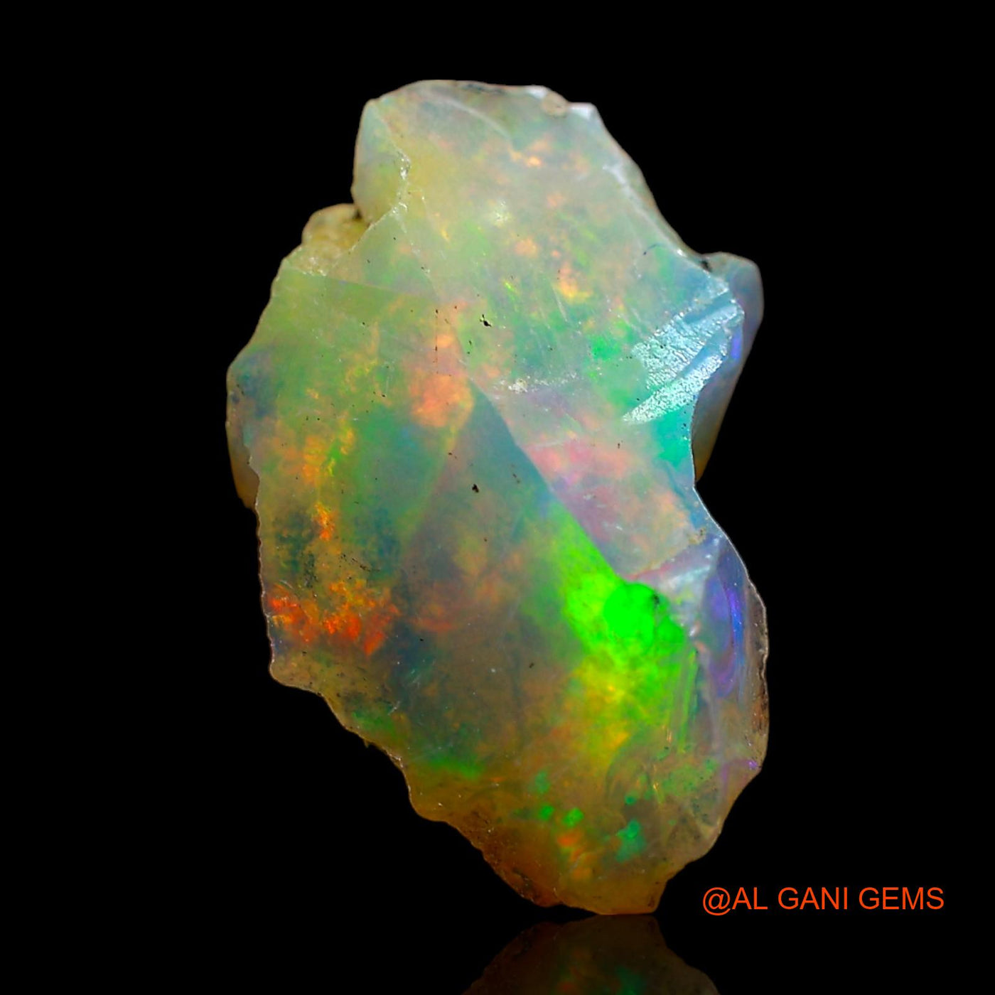 4.00 Cts Natural Ethiopian Fire Opal Loose Gemstone Fancy Rough 17x10x8 mm E-336