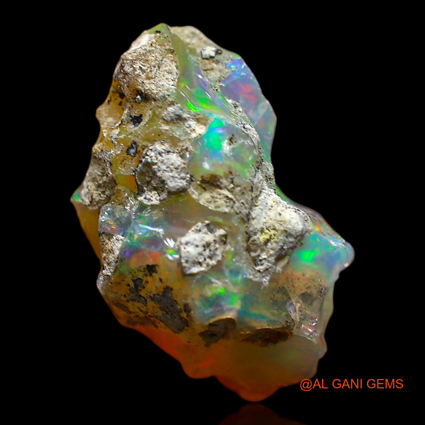 4.00 Cts Natural Ethiopian Fire Opal Loose Gemstone Fancy Rough 17x10x8 mm E-336