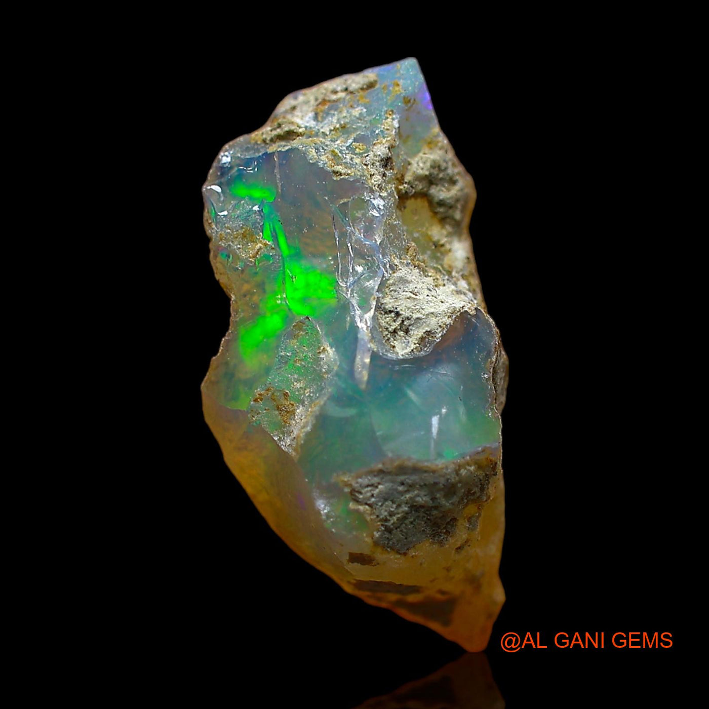4.00 Cts Unheated Ethiopian Fire Opal Loose Gemstone Fancy Rough Natural 18x9x6 mm E-337