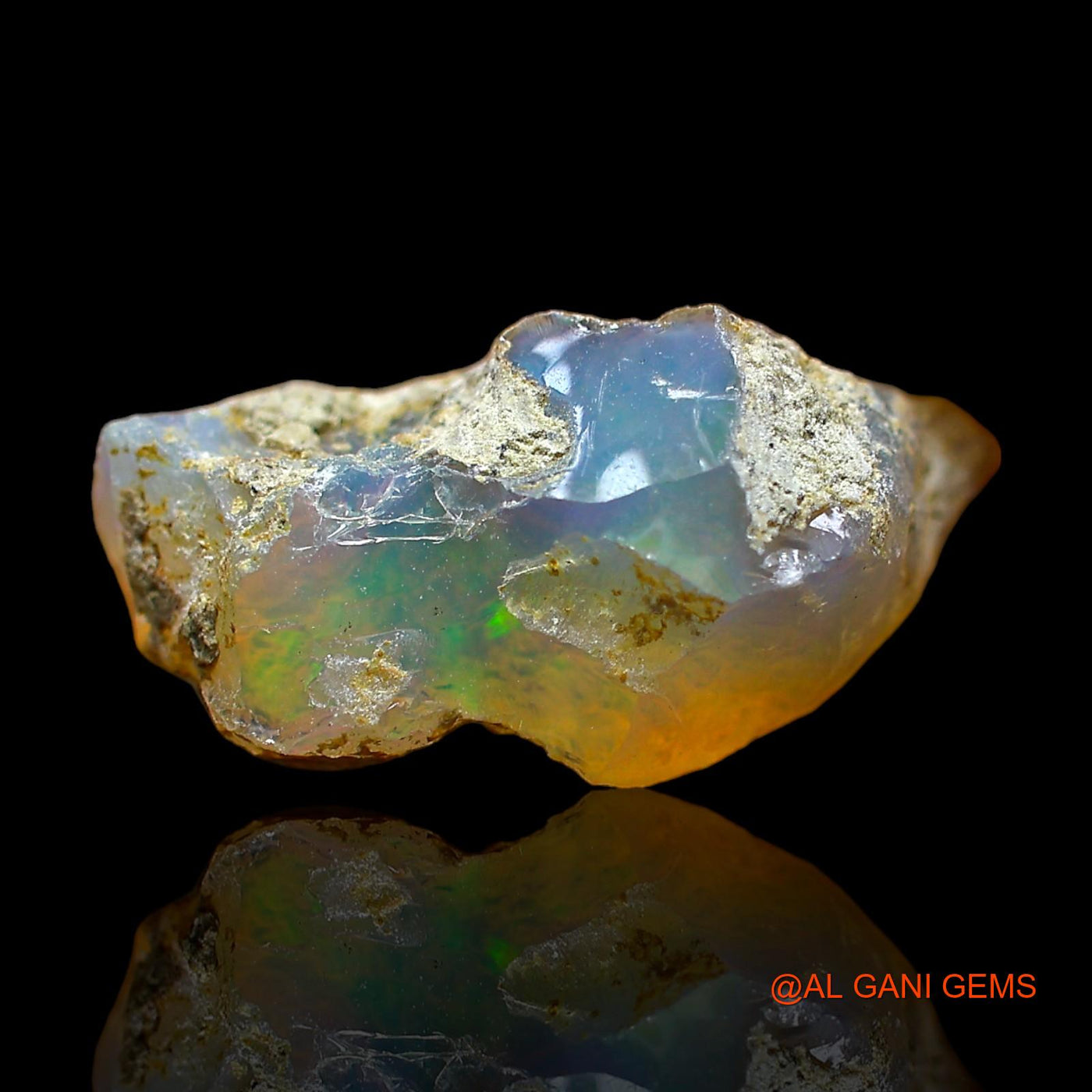 4.00 Cts Unheated Ethiopian Fire Opal Loose Gemstone Fancy Rough Natural 18x9x6 mm E-337