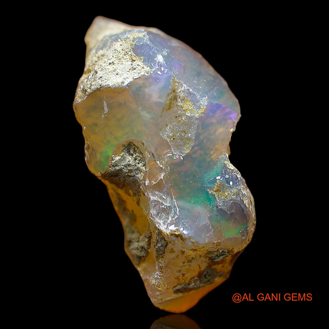 4.00 Cts Unheated Ethiopian Fire Opal Loose Gemstone Fancy Rough Natural 18x9x6 mm E-337