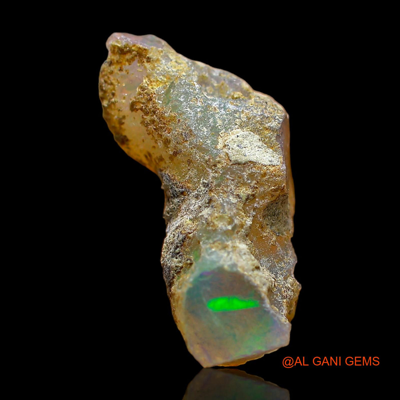 4.00 Cts Unheated Ethiopian Fire Opal Loose Gemstone Fancy Rough Natural 18x9x6 mm E-337