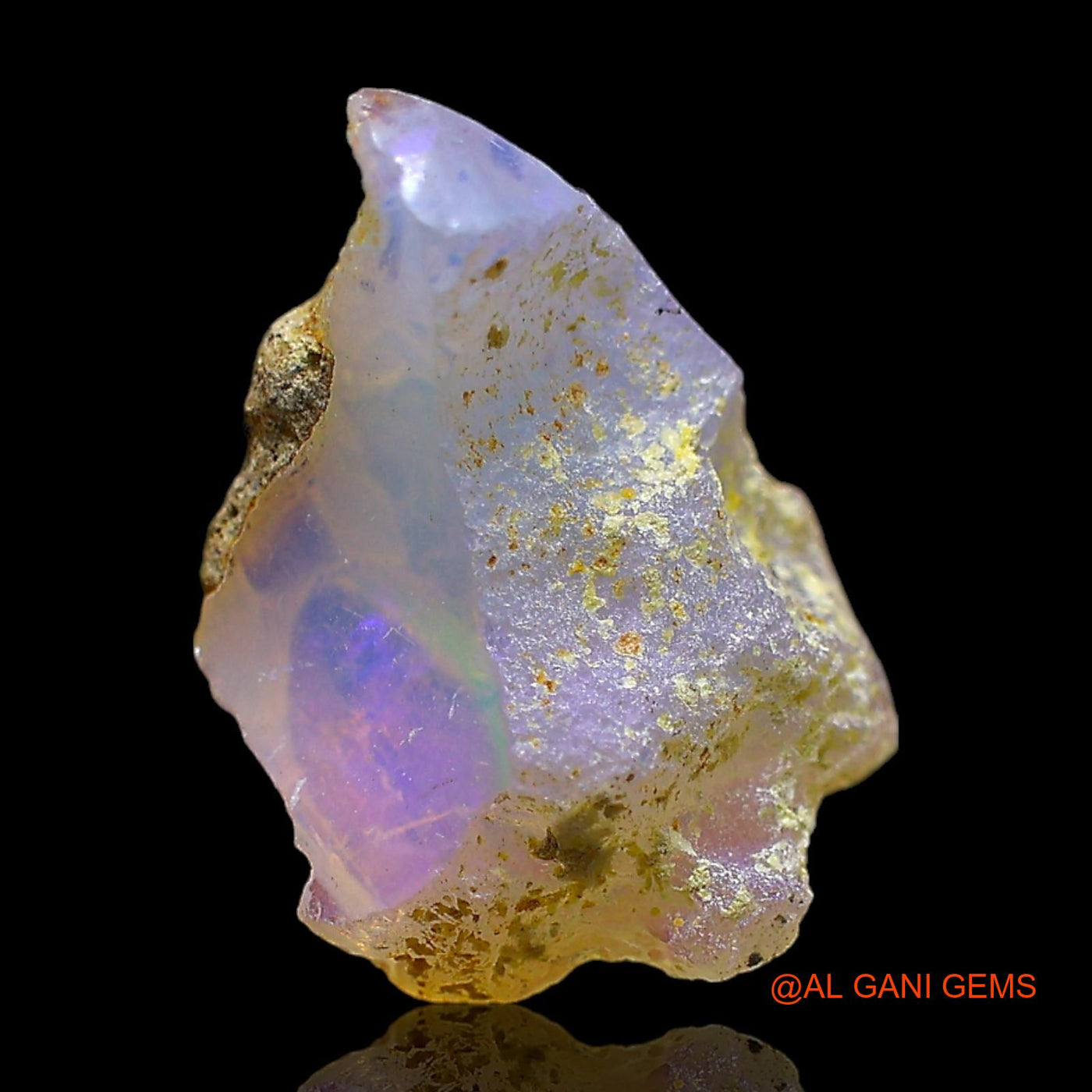 5.00 Cts Natural Ethiopian Fire Opal Loose Gemstone Fancy Rough 16x13x7 mm E-339