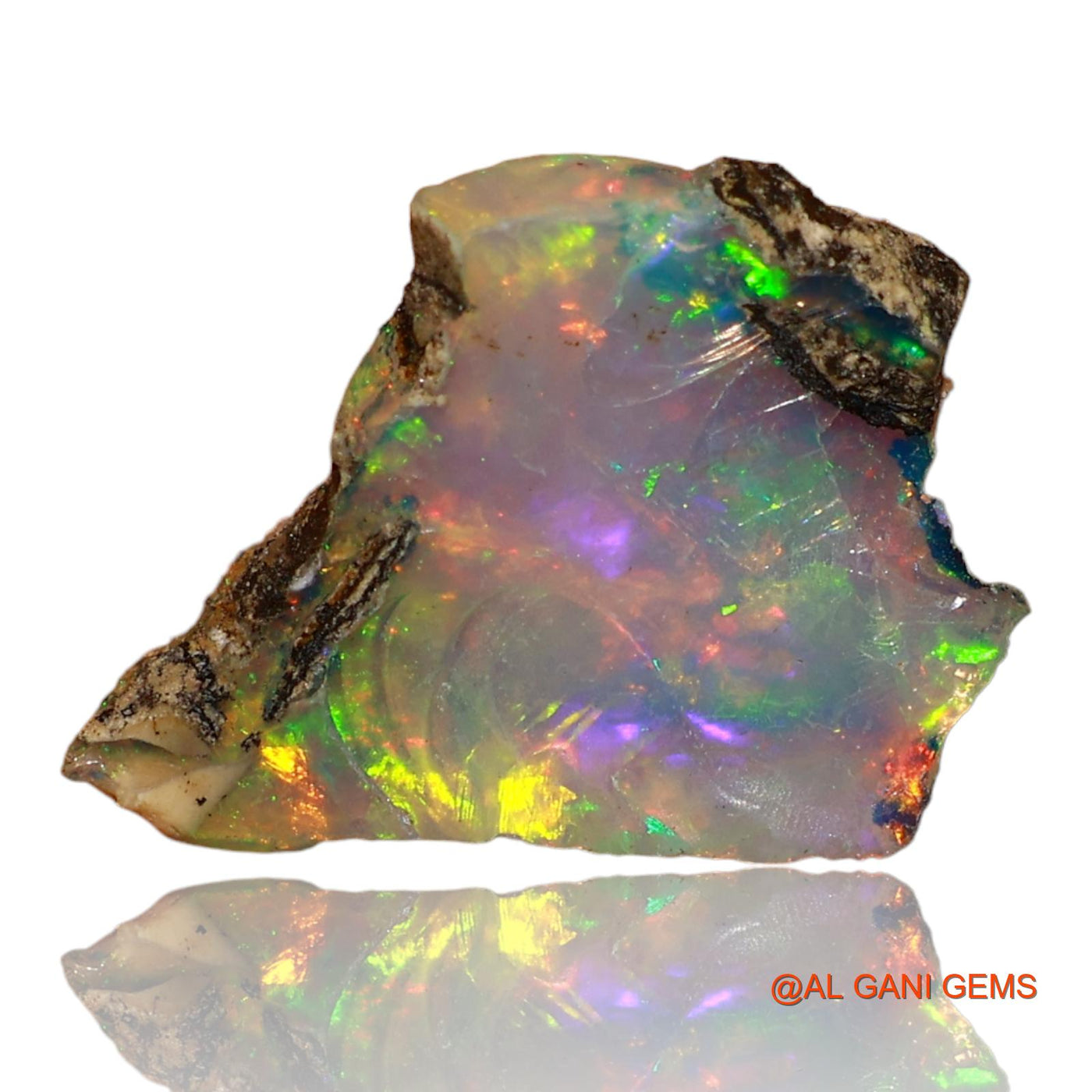 Natural Untreated Fire Opal Loose Gemstone Fancy Rough From Ethiopia 2.00 Cts 15x10x4 mm E-33