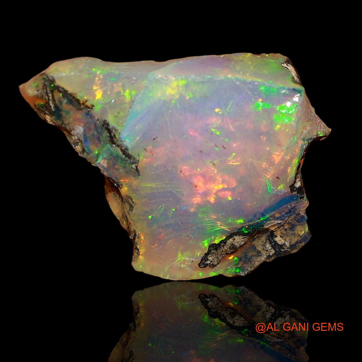 Natural Untreated Fire Opal Loose Gemstone Fancy Rough From Ethiopia 2.00 Cts 15x10x4 mm E-33