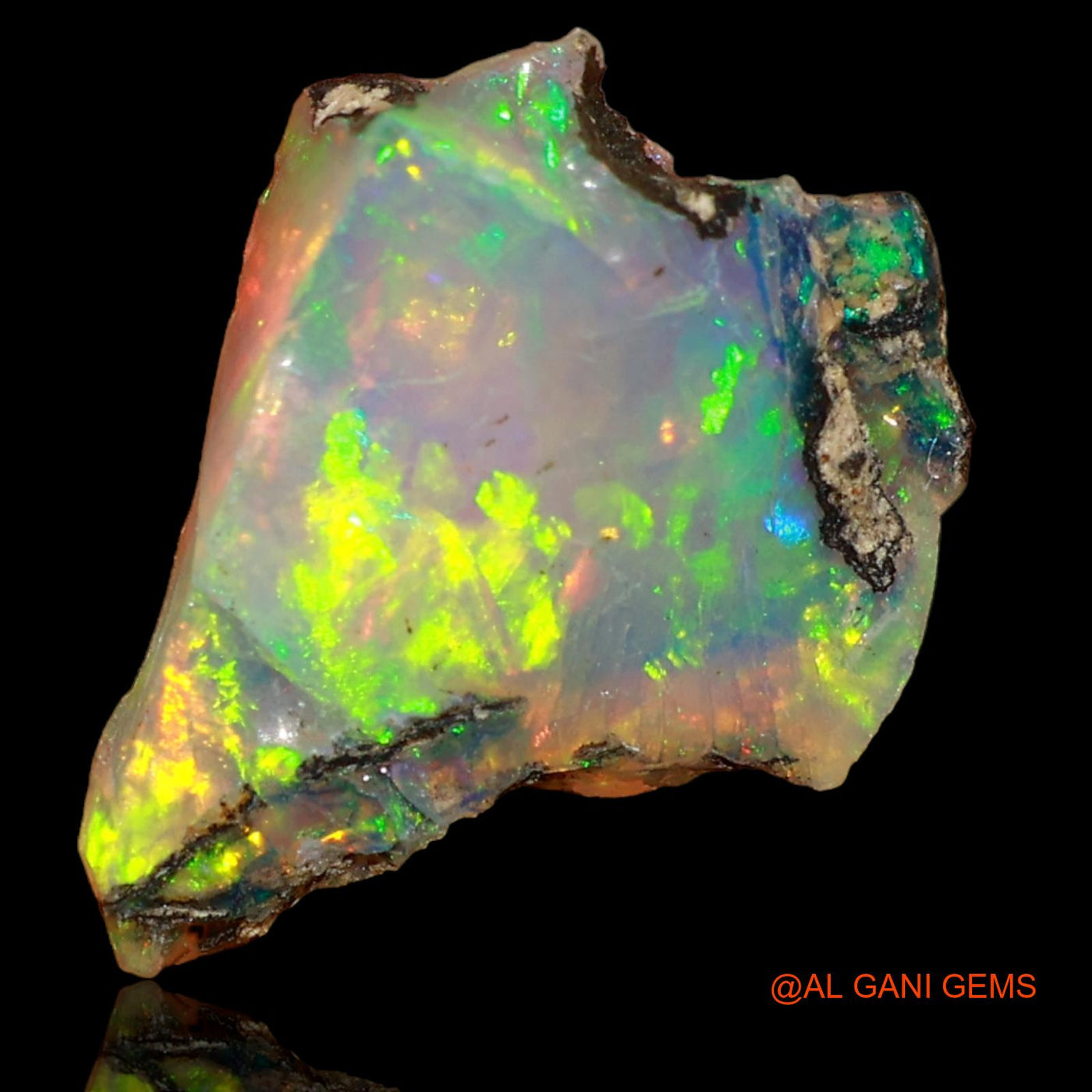 Natural Untreated Fire Opal Loose Gemstone Fancy Rough From Ethiopia 2.00 Cts 15x10x4 mm E-33