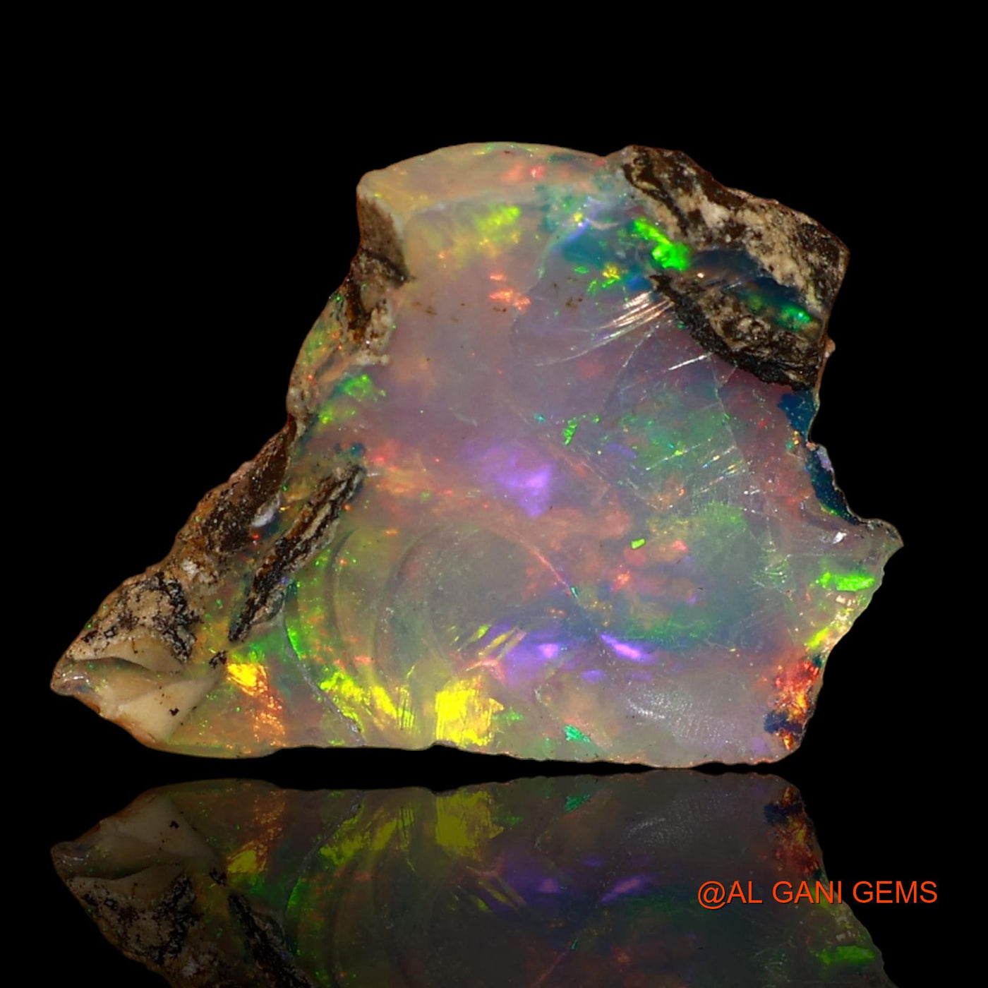 Natural Untreated Fire Opal Loose Gemstone Fancy Rough From Ethiopia 2.00 Cts 15x10x4 mm E-33