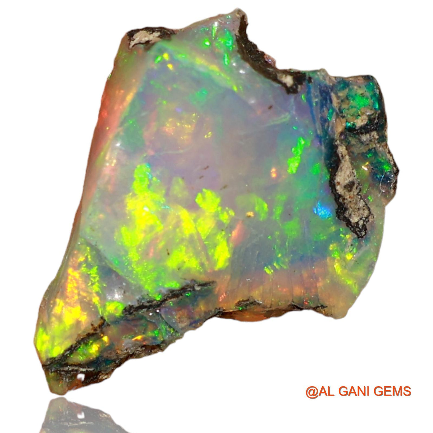 Natural Untreated Fire Opal Loose Gemstone Fancy Rough From Ethiopia 2.00 Cts 15x10x4 mm E-33