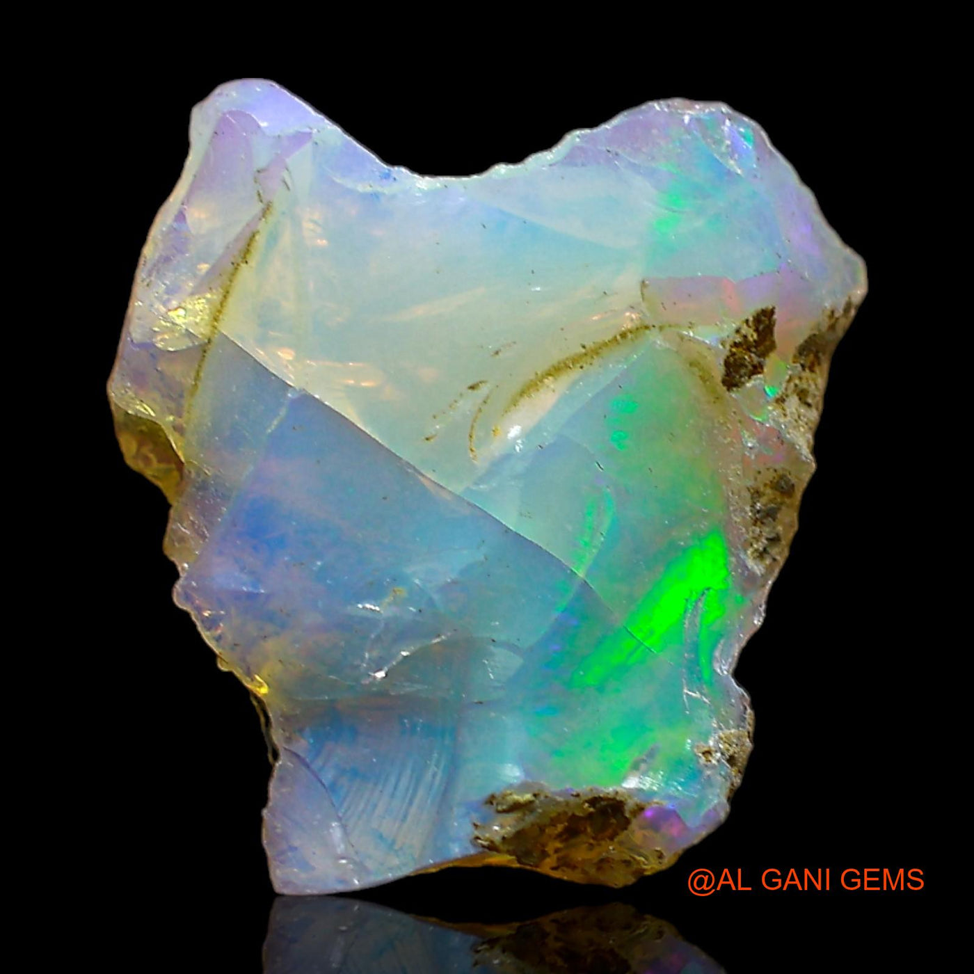 4.00 Cts Natural Ethiopian Fire Opal Loose Gemstone Fancy Rough 14x12x6 mm E-341
