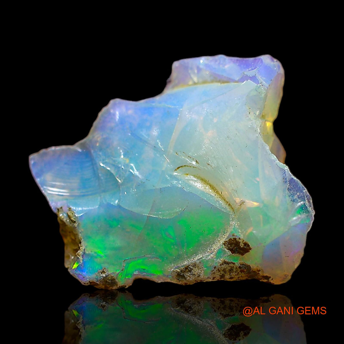 4.00 Cts Natural Ethiopian Fire Opal Loose Gemstone Fancy Rough 14x12x6 mm E-341