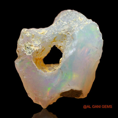 4.00 Cts Natural Ethiopian Fire Opal Loose Gemstone Fancy Rough 14x13x6 mm E-342