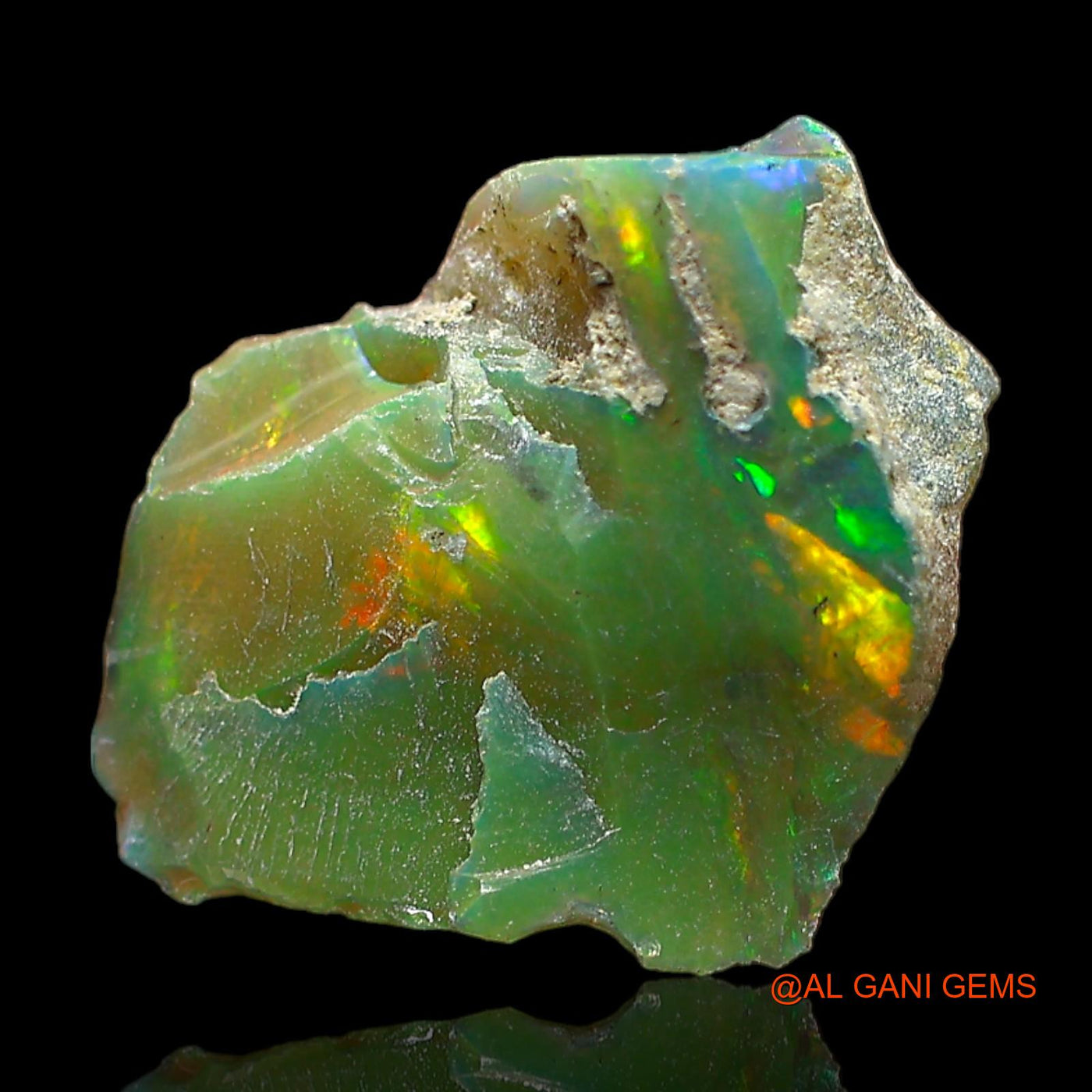 3.00 Cts Natural Ethiopian Fire Opal Fancy Rough Loose Gemstone For Jewelry 16x13x5 mm E-343