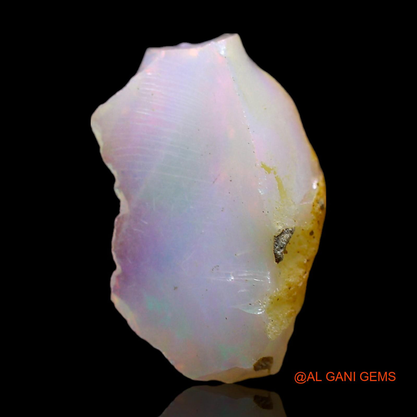 Natural Fire Opal Gemstone 3.00 Cts Loose Fancy Rough From Ethiopia 16x10x7 mm E-344