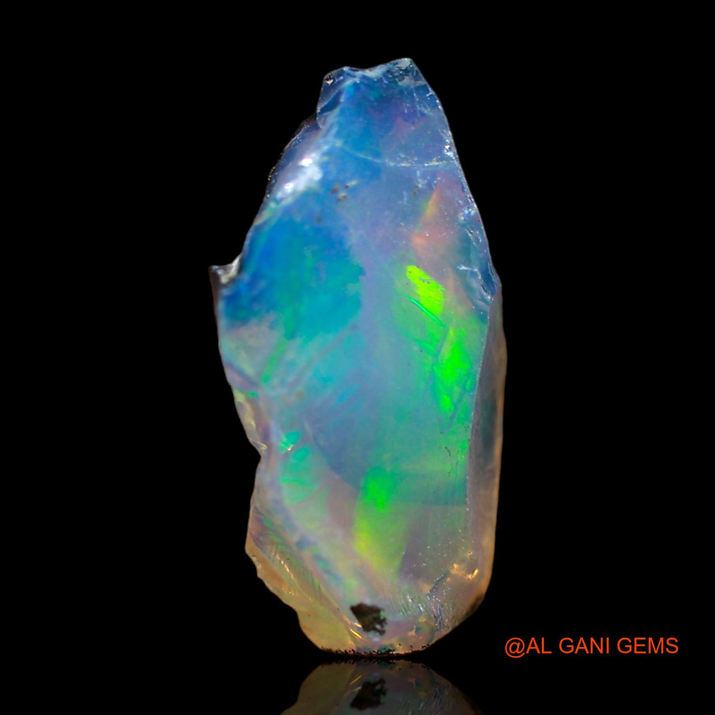 Natural Fire Opal Gemstone 3.00 Cts Loose Fancy Rough From Ethiopia 16x10x5 mm E-345