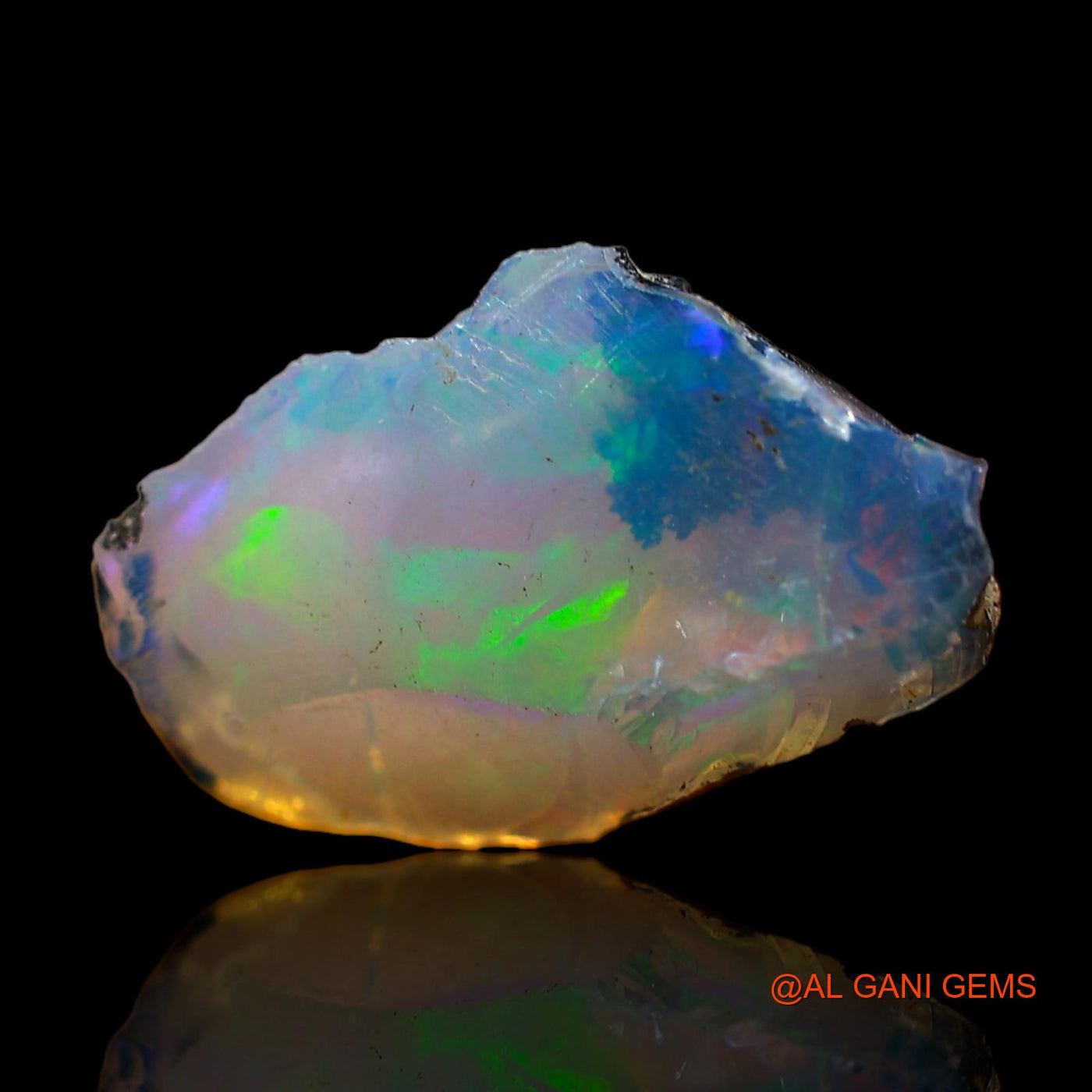 Natural Fire Opal Gemstone 3.00 Cts Loose Fancy Rough From Ethiopia 16x10x5 mm E-345