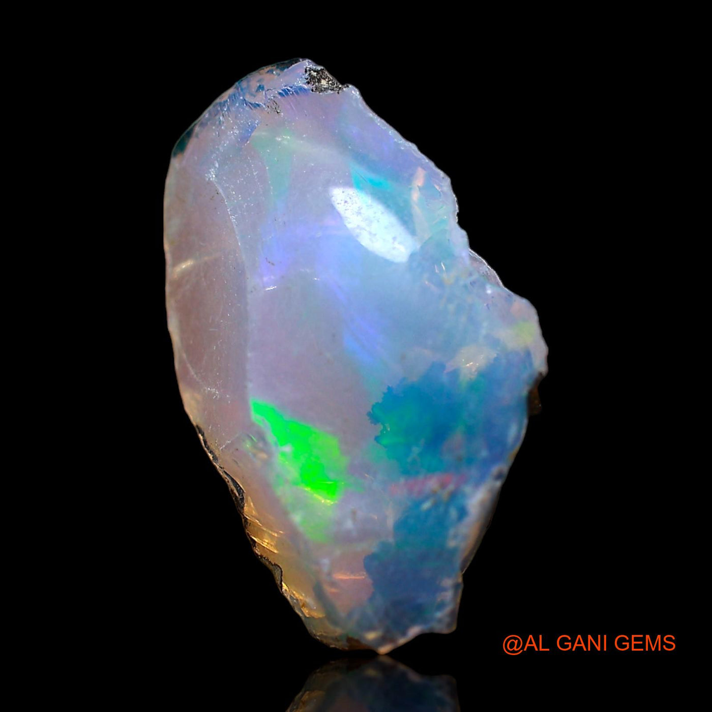 Natural Fire Opal Gemstone 3.00 Cts Loose Fancy Rough From Ethiopia 16x10x5 mm E-345