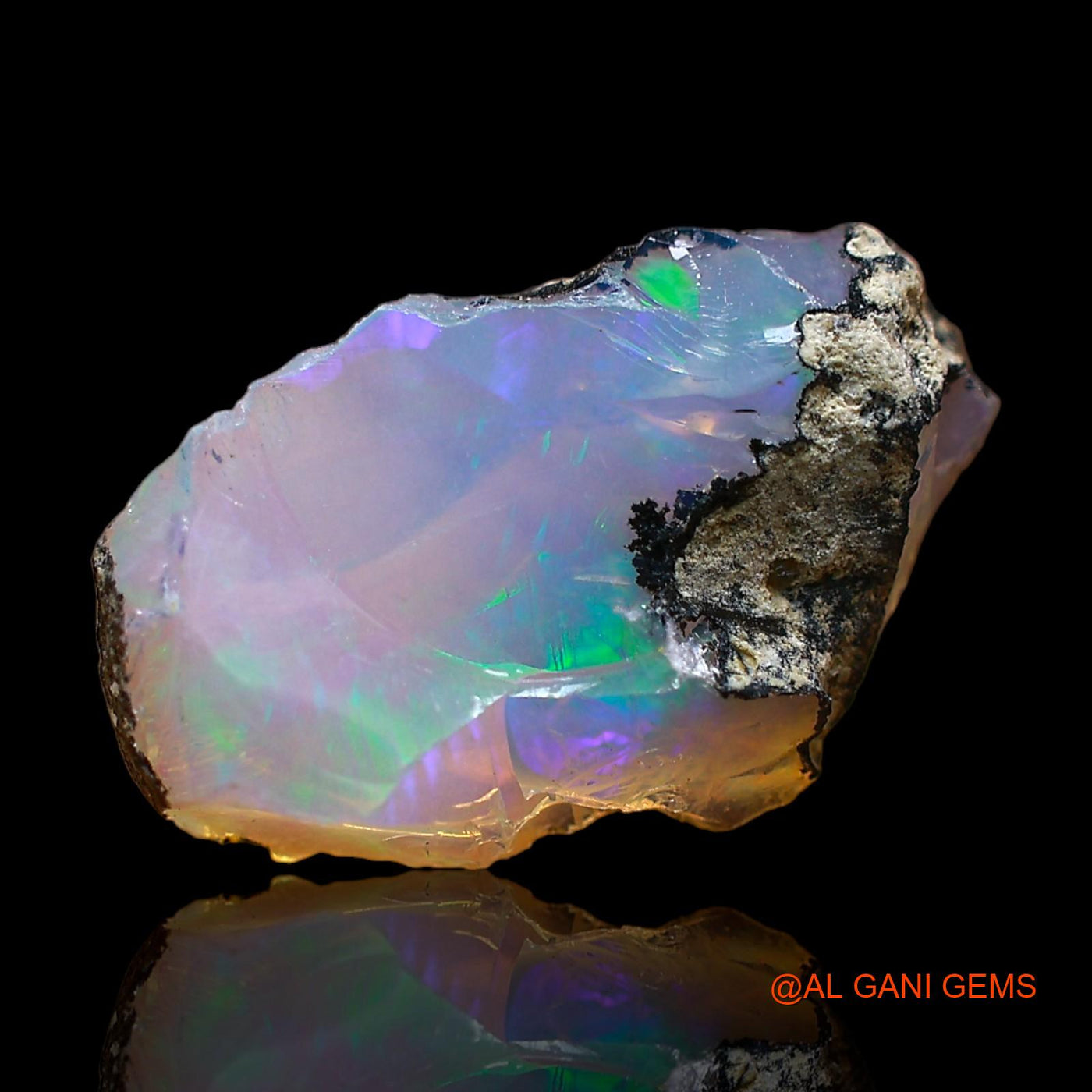 Natural Fire Opal Gemstone 3.00 Cts Loose Fancy Rough From Ethiopia 16x10x5 mm E-345