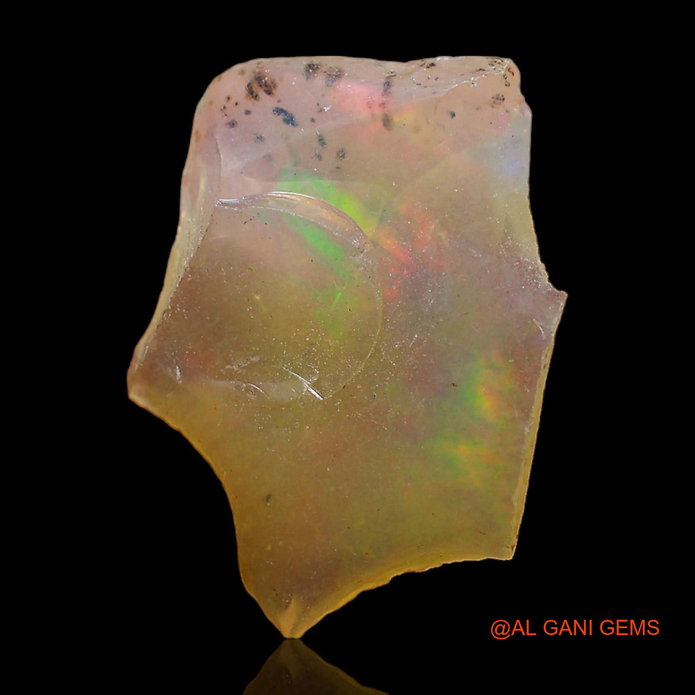 2.00 Cts Natural Ethiopian Fire Opal Loose Gemstone Fancy Rough 16x12x4 mm E-346