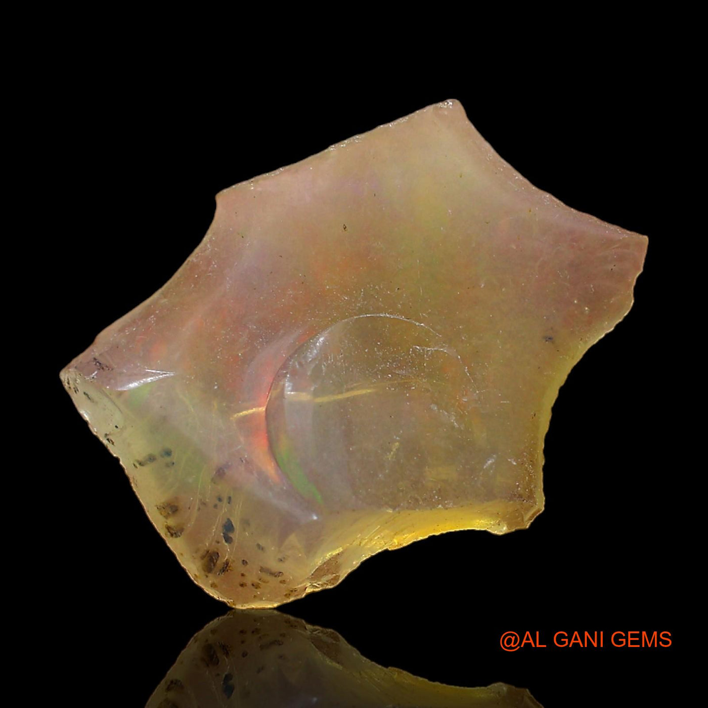 2.00 Cts Natural Ethiopian Fire Opal Loose Gemstone Fancy Rough 16x12x4 mm E-346