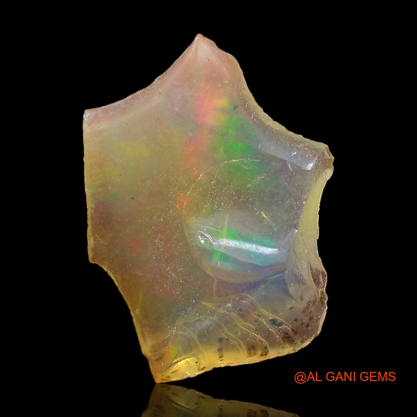2.00 Cts Natural Ethiopian Fire Opal Loose Gemstone Fancy Rough 16x12x4 mm E-346