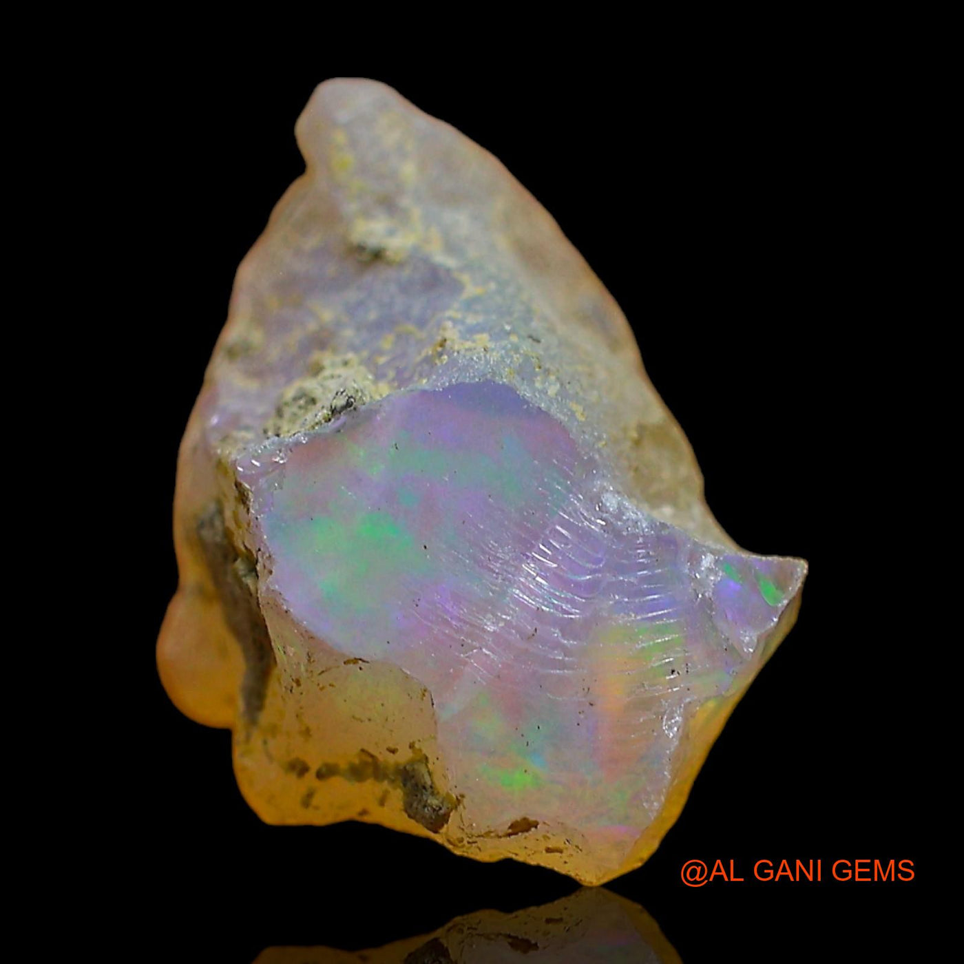 5.00 Cts Natural Ethiopian Fire Opal Loose Gemstone Fancy Rough 17x10x8 mm E-348